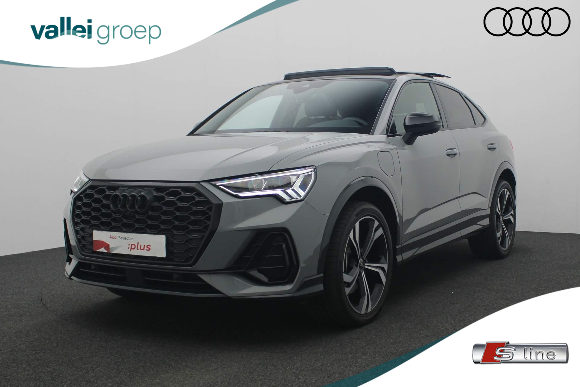 Audi Q3 Sportback 45 TFSI e 245PK S-tronic S-line Edition | Pano | Carbon inleg | 360 camera | 20 inch | Leder/alcantara | Navi | Full LED | Zwart optiek