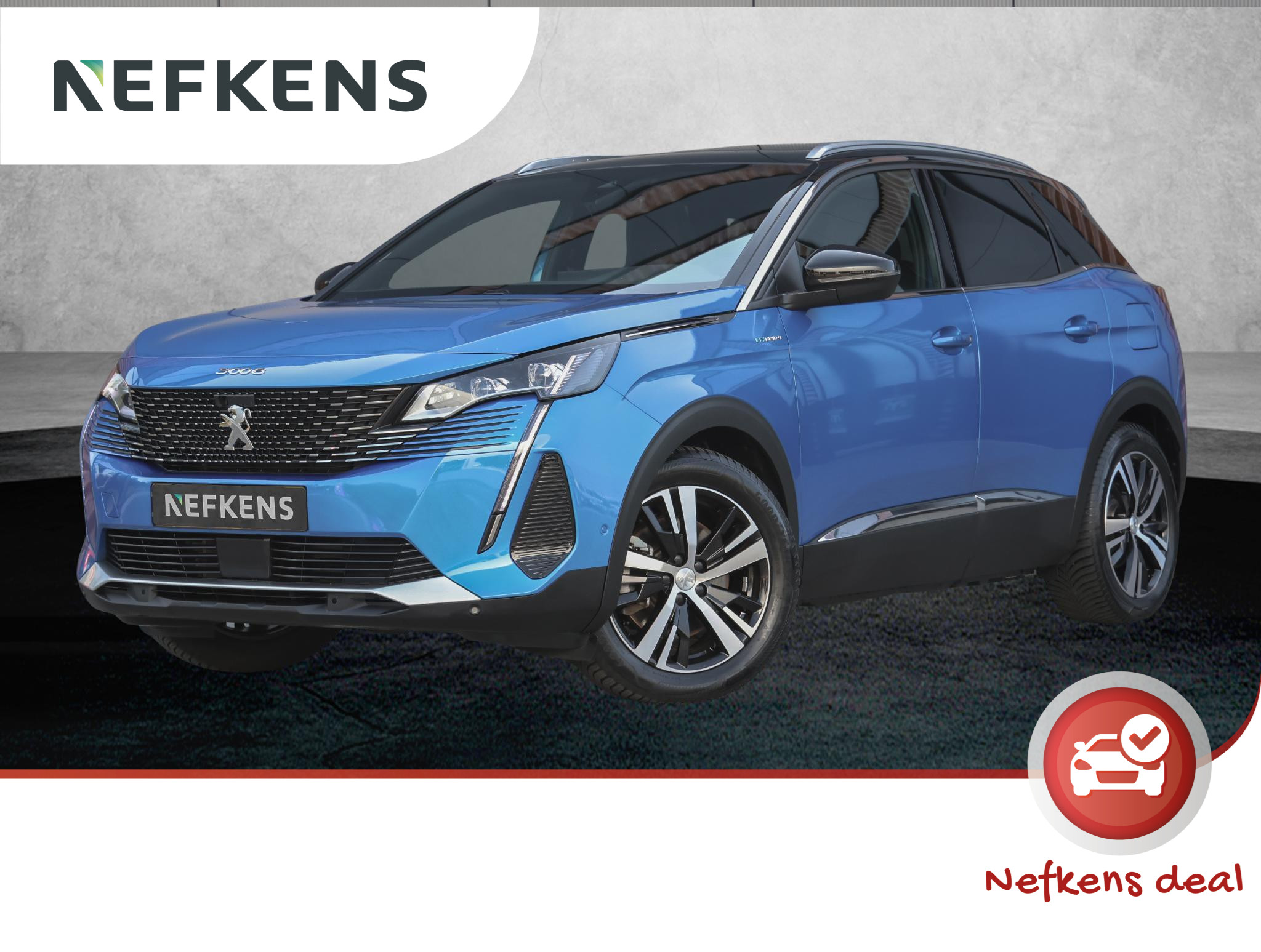 Peugeot 3008 1.6 HYbrid4 300pk Blue Lease GT (1ste eig./Glazendak/Keyless/Camera/Climate/Halfleer/UNIEK!!)