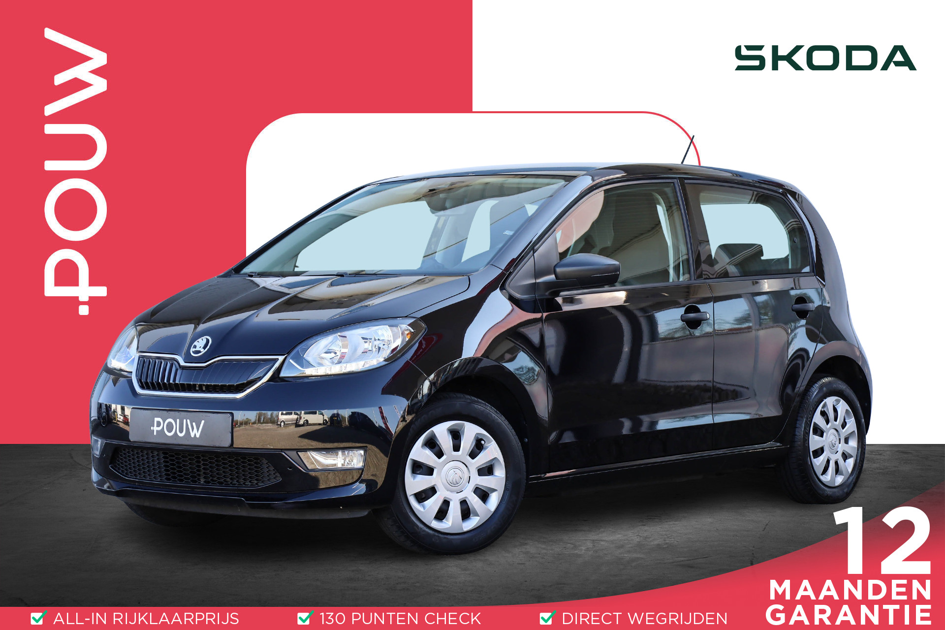 Škoda Citigo e-iV 83pk EV Ambition | SoH 94% | Climate Control | Bluetooth | Elektrische Ramen