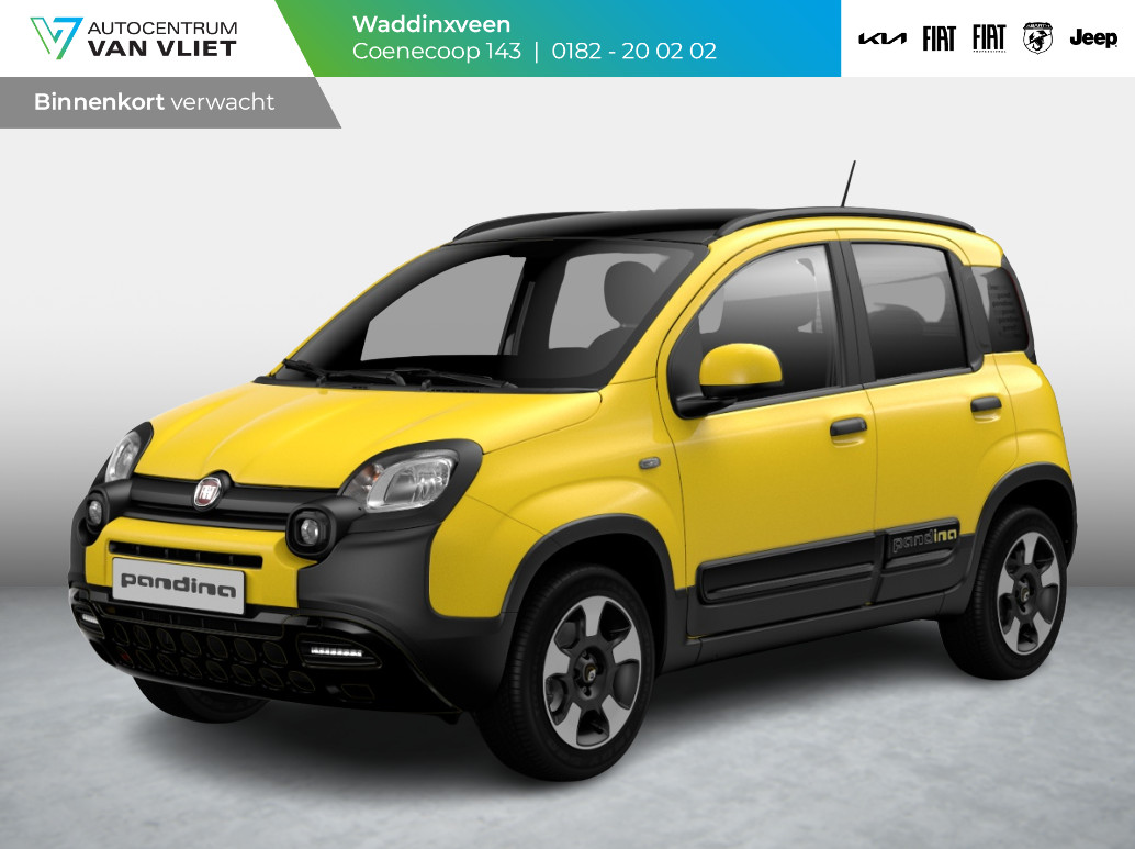 Fiat Panda Hybrid Pandina | Airco | Cruise | Priv Glass | Dakrails | 15" | PDC | Apple Carply | Bicolore
