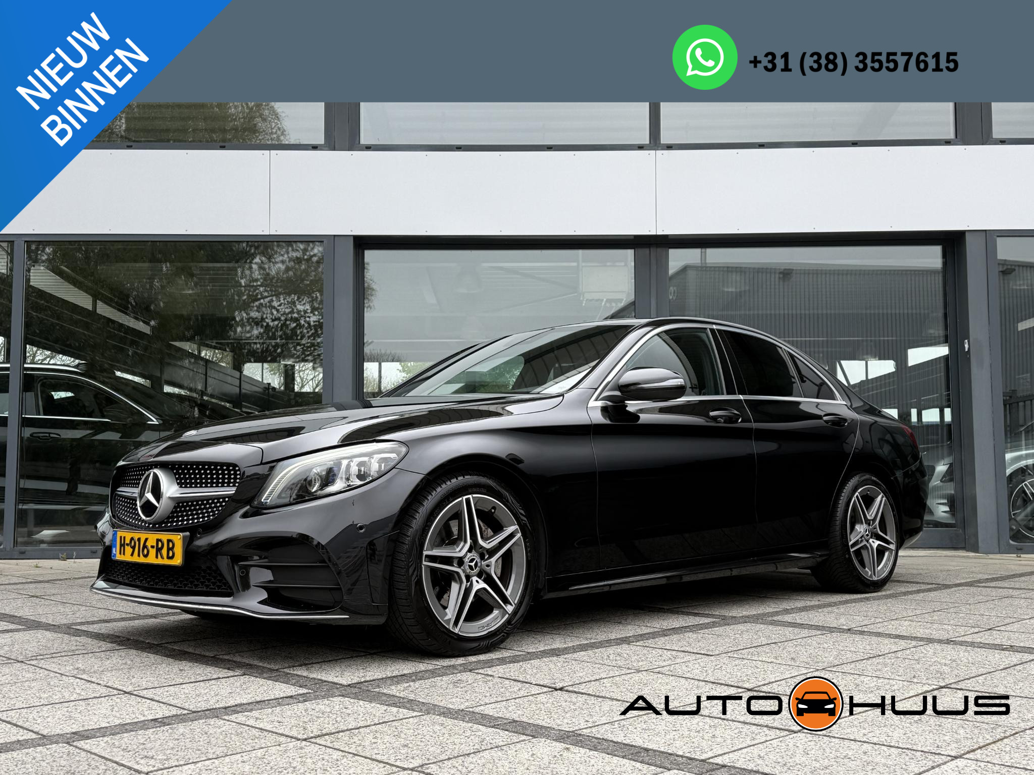 Mercedes-Benz C-Klasse 200d Aut. AMG Sport Ed. 160ps | Multibeam LED | Leder | Trekhaak |