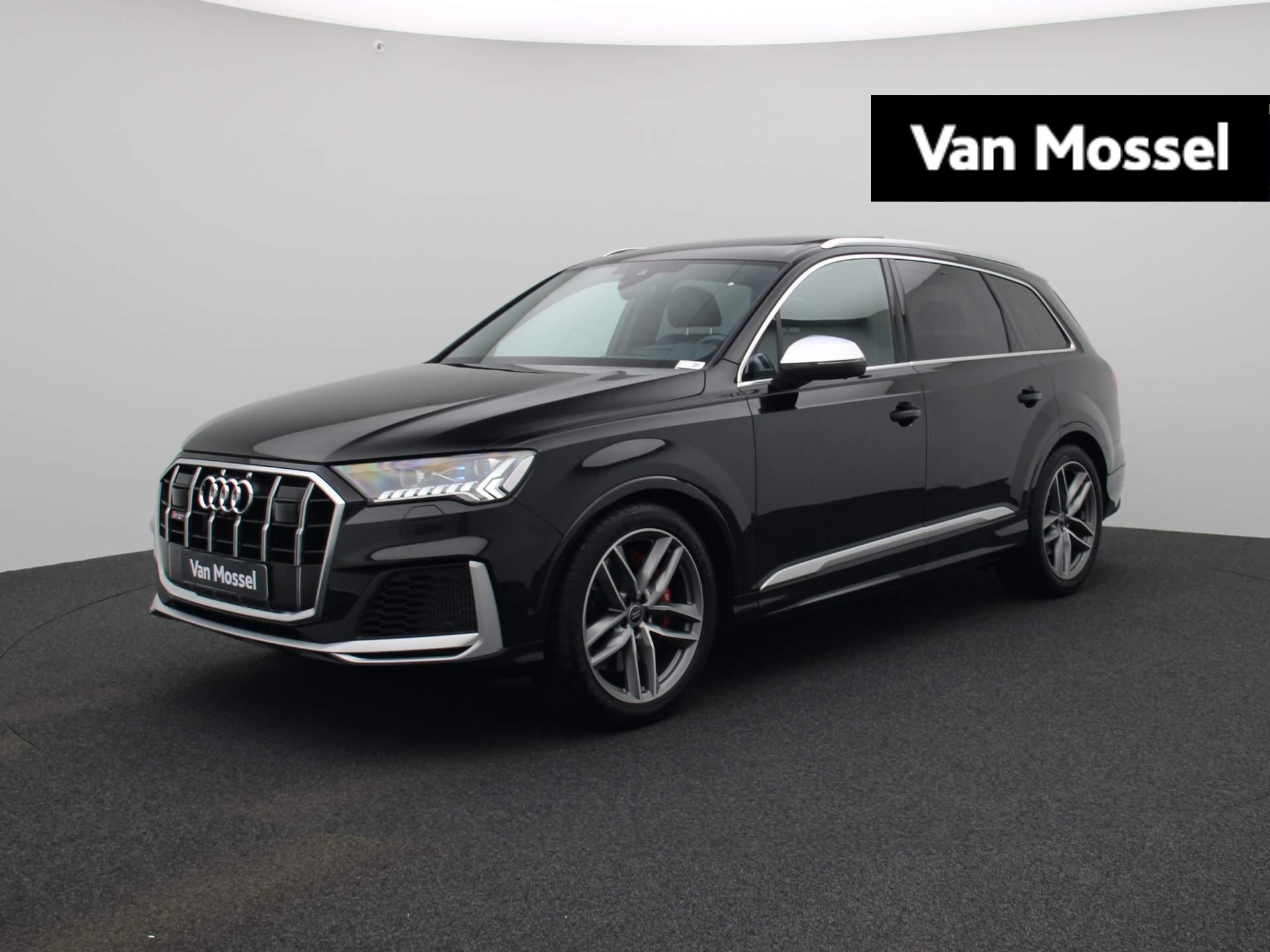 Audi SQ7 4.0 TFSI Quattro 7p 507 PK | Automaat | Trekhaak | Panoramadak | Vierwielbesturing | Climate Control | Privacy glass | 360 Camera | Stoelverwarming | Adaptive Cruise control | Parkeersensoren | Interieurvoorverwarming | Laser LED Matrix | B&O sound system | Fabrieksgarantie tot 2028 |