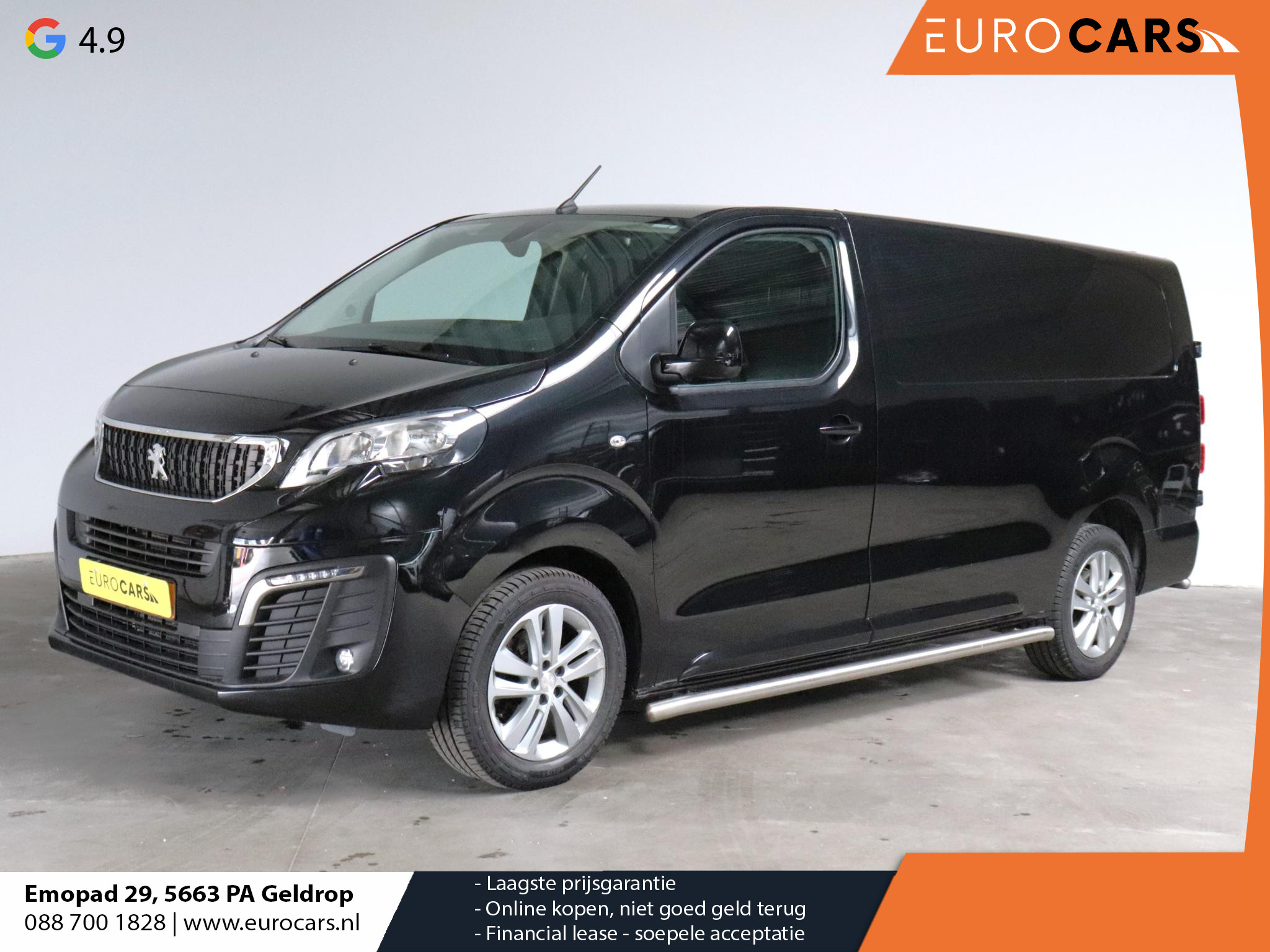 Peugeot Expert 180PK automaat Long Premium Airco App-Connect LM Velgen Sidebars Cruise