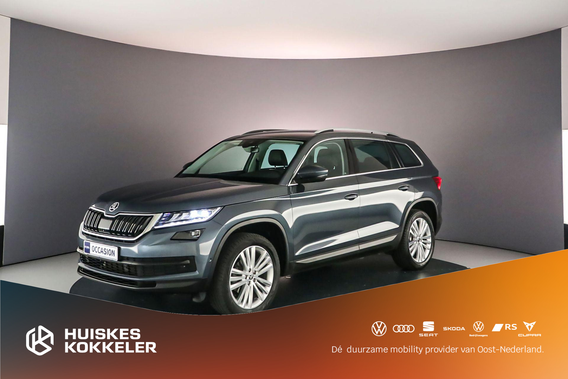 Škoda Kodiaq Business Edition Plus 1.5 TSI 150pk DSG Automaat Trekhaak, Elektrische achterklep, Adaptive cruise control, 360 camera, Navigatie, Achteruitrijcamera, Stoelverwarming, CANTON audio, Parkeersensoren