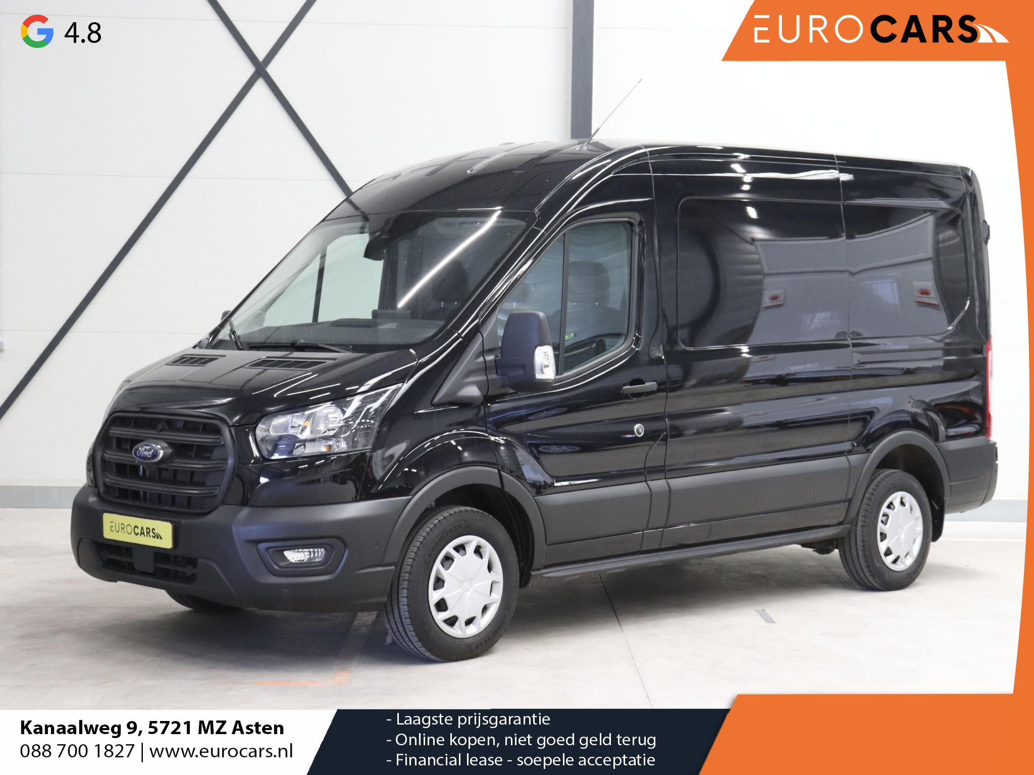 Ford Transit 130pk L2H2 Automaat Trekhaak Airco 360°Camera Navi