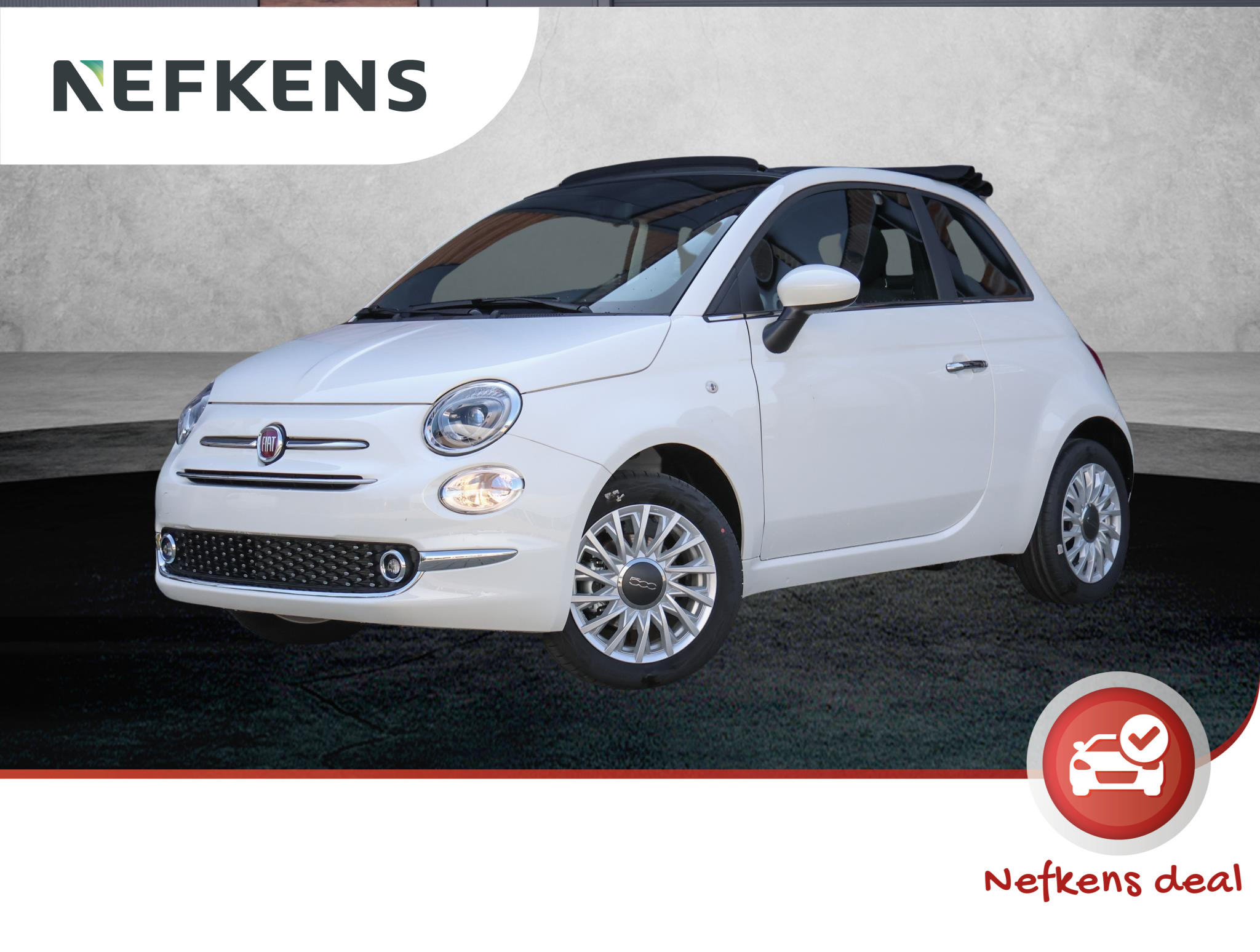 Fiat 500C 69pk Hybrid Dolcevita Finale (Direct rijden!!/Climate/AppleCarPlay/15"LMV Velg/7"scherm!!)