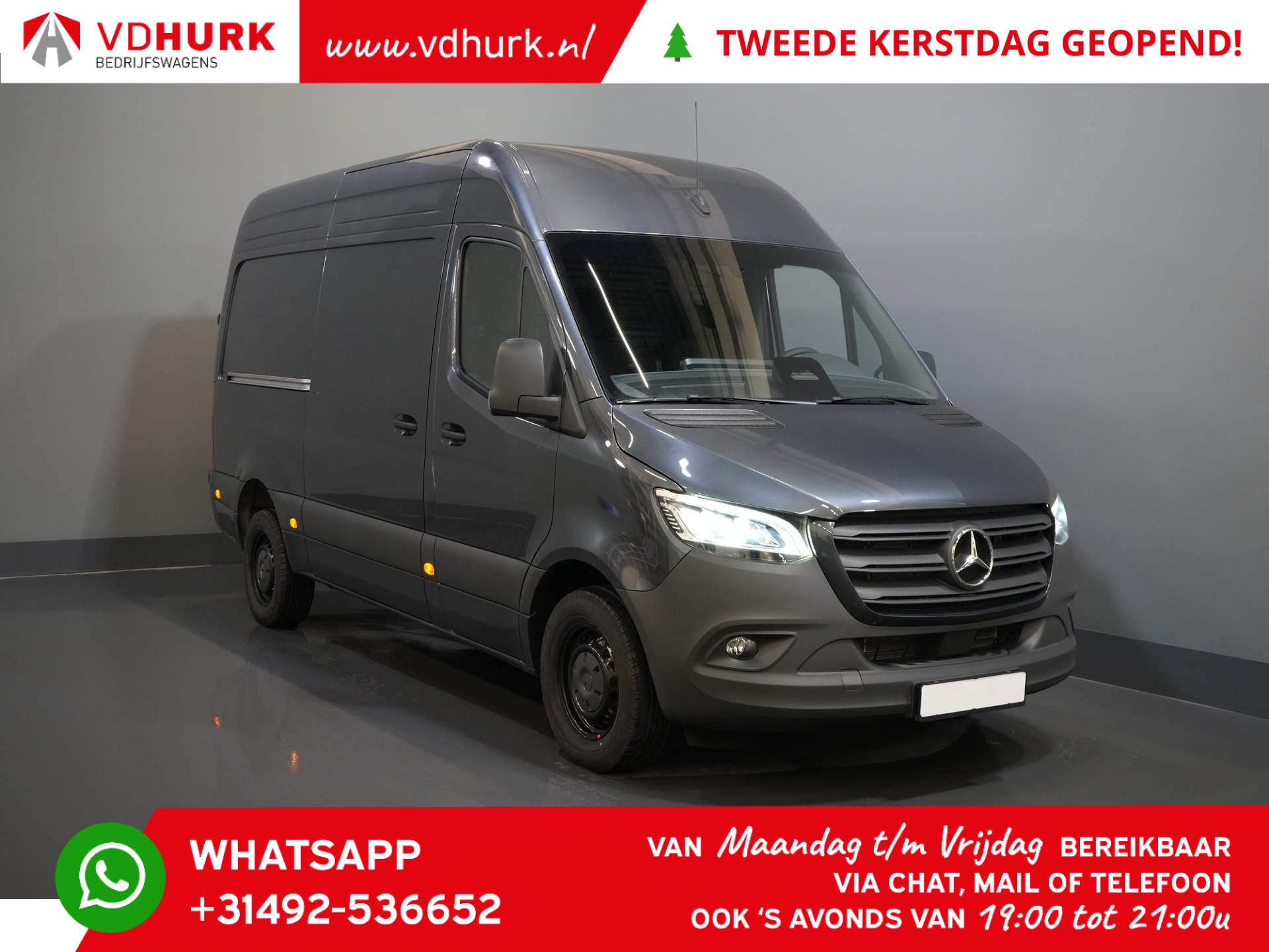 Mercedes-Benz Sprinter 319 L2H2 Pro/ 3.5t Trekhaak/ LED/ MBUX/ Carplay/ Camera/ Cruise/ Gev. Stoel