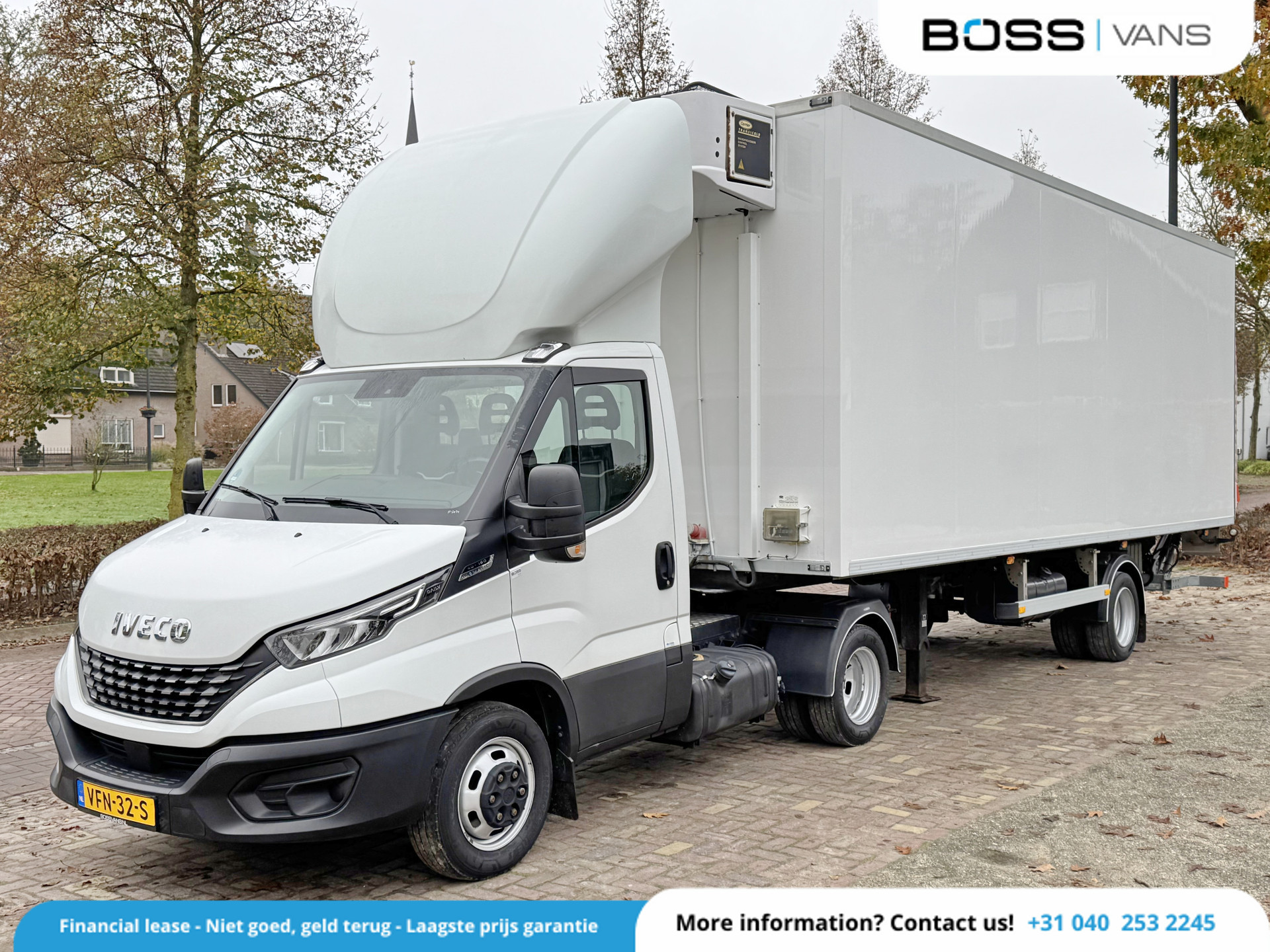 Iveco Daily 40C16 + BU7000 Koeltrailer + Carrier BE Combi Automaat Laadklep Stempels