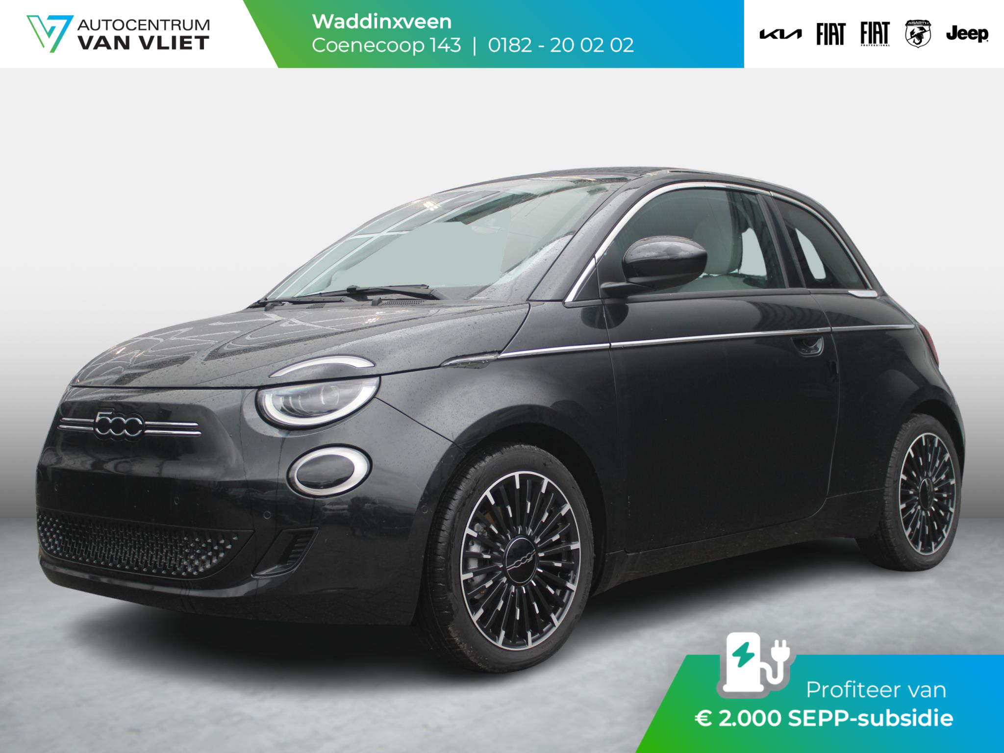 Fiat 500e Cabrio La Prima 42 kWh | By Bocelli | Leder | 17" | Navi | Winter Pack | SEPP € 2000,-