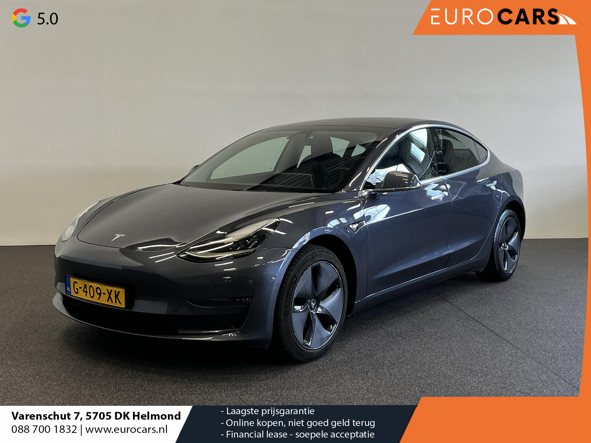 Tesla Model 3 Long Range AWD 455 PK 75kWh Autopilot Panoramadak Leder Navi PDC VA Camera