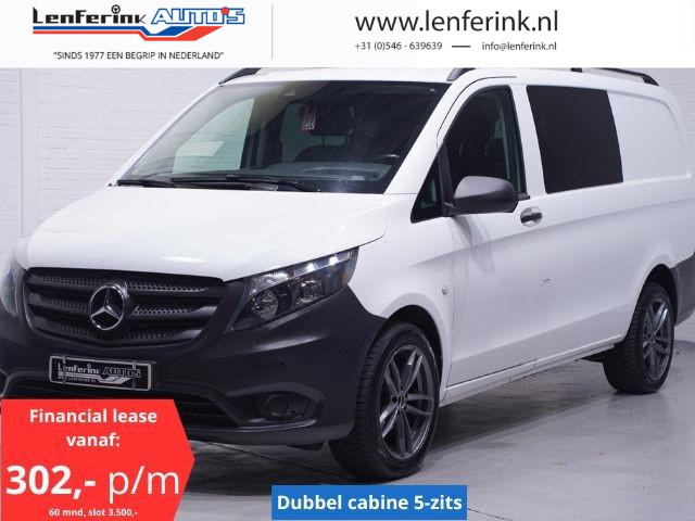 Mercedes-Benz Vito 116 CDI 163 pk Dubbel Cabine Automaat Lang Navi, Dode Hoek & Lane Assist, Camera Cruise Control, PDC V+A