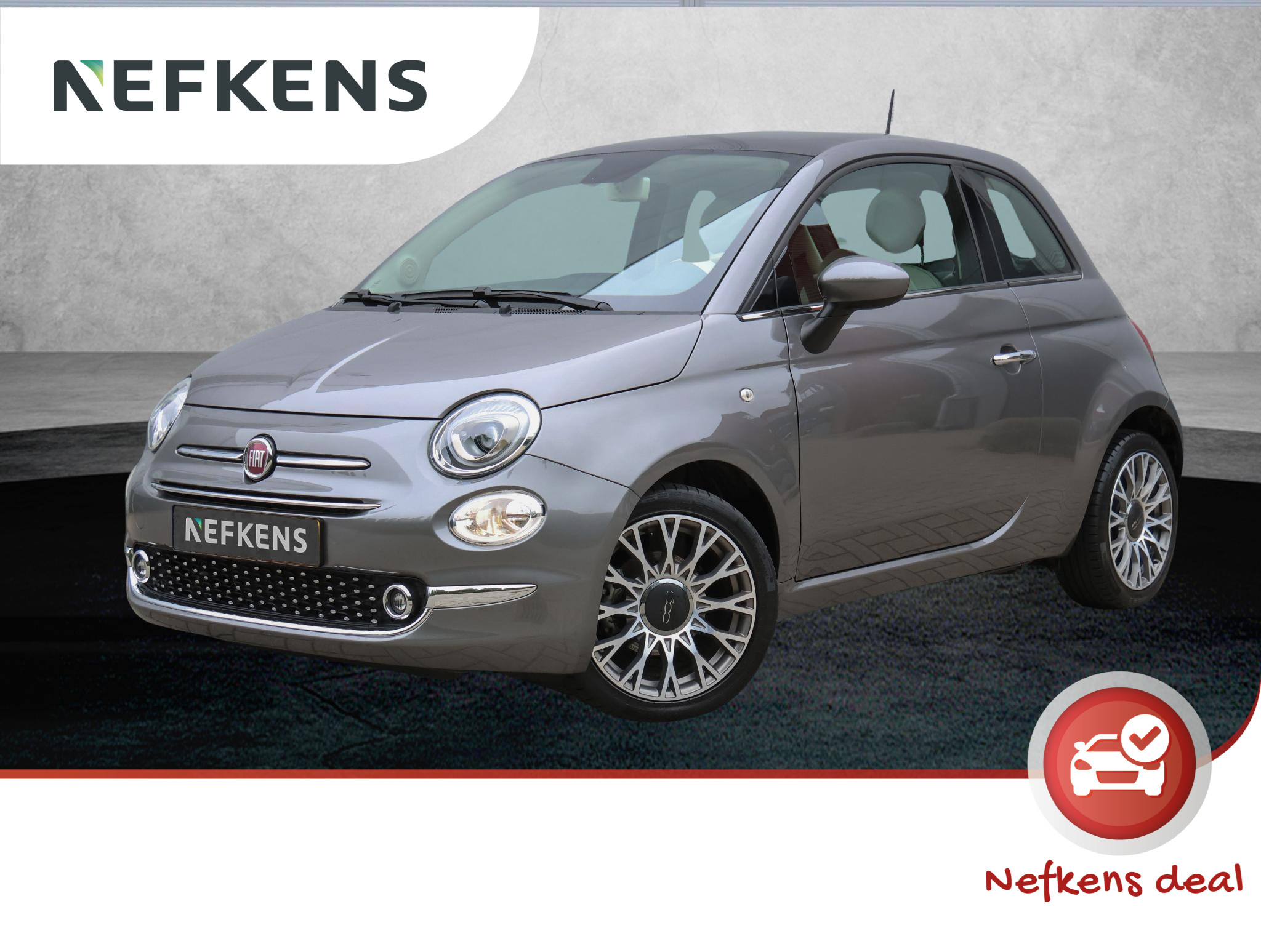 Fiat 500 80pk TwinAir Turbo Lounge (1ste eig./Glazendak/NAV./Cruise/Airco/LMV/NL auto!/GOED ondh.)