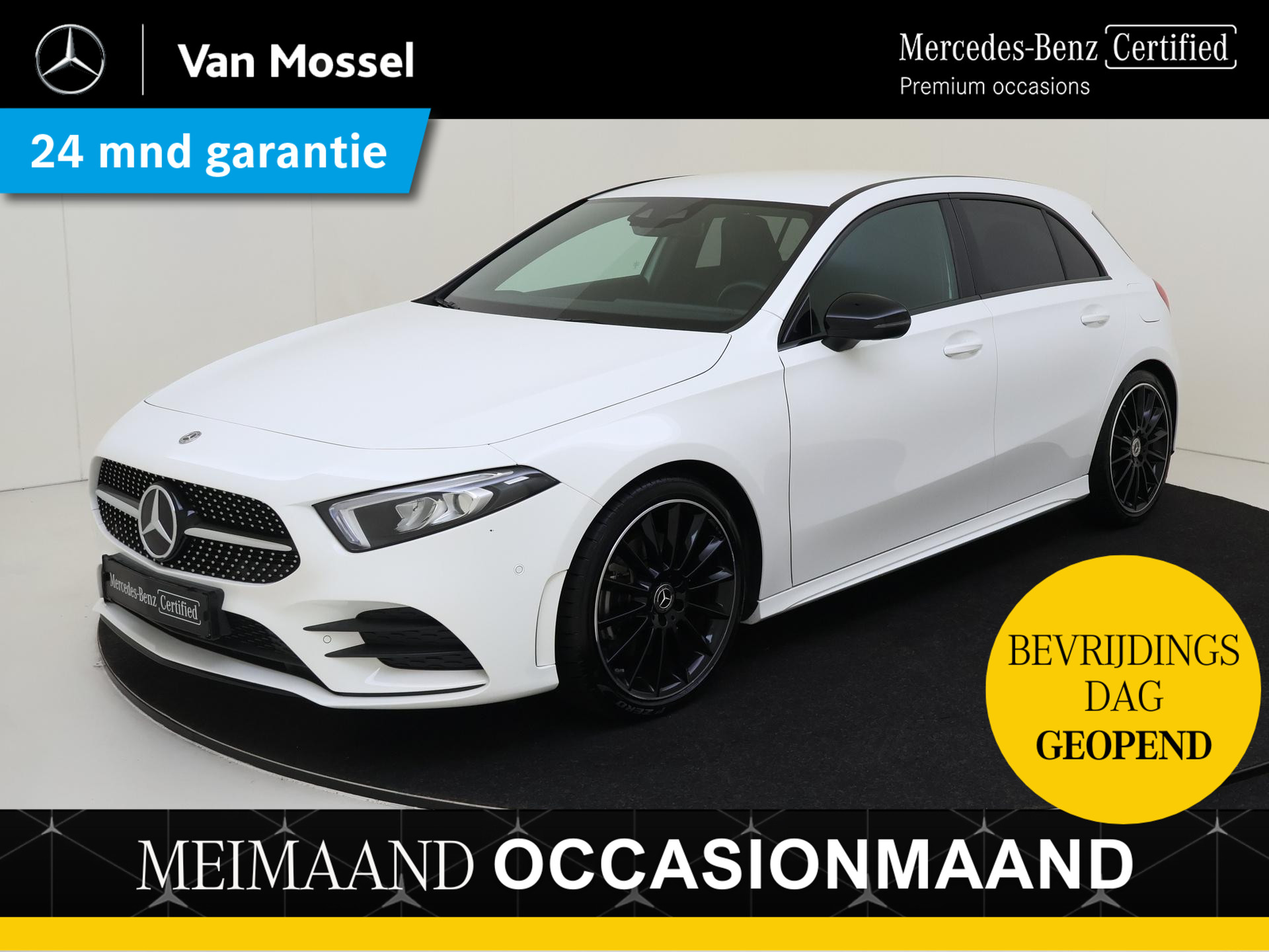 Mercedes-Benz A-Klasse 220 4MATIC / AMG / NIGHT / 19 Inch Multispaaks / Stoelverwarming /