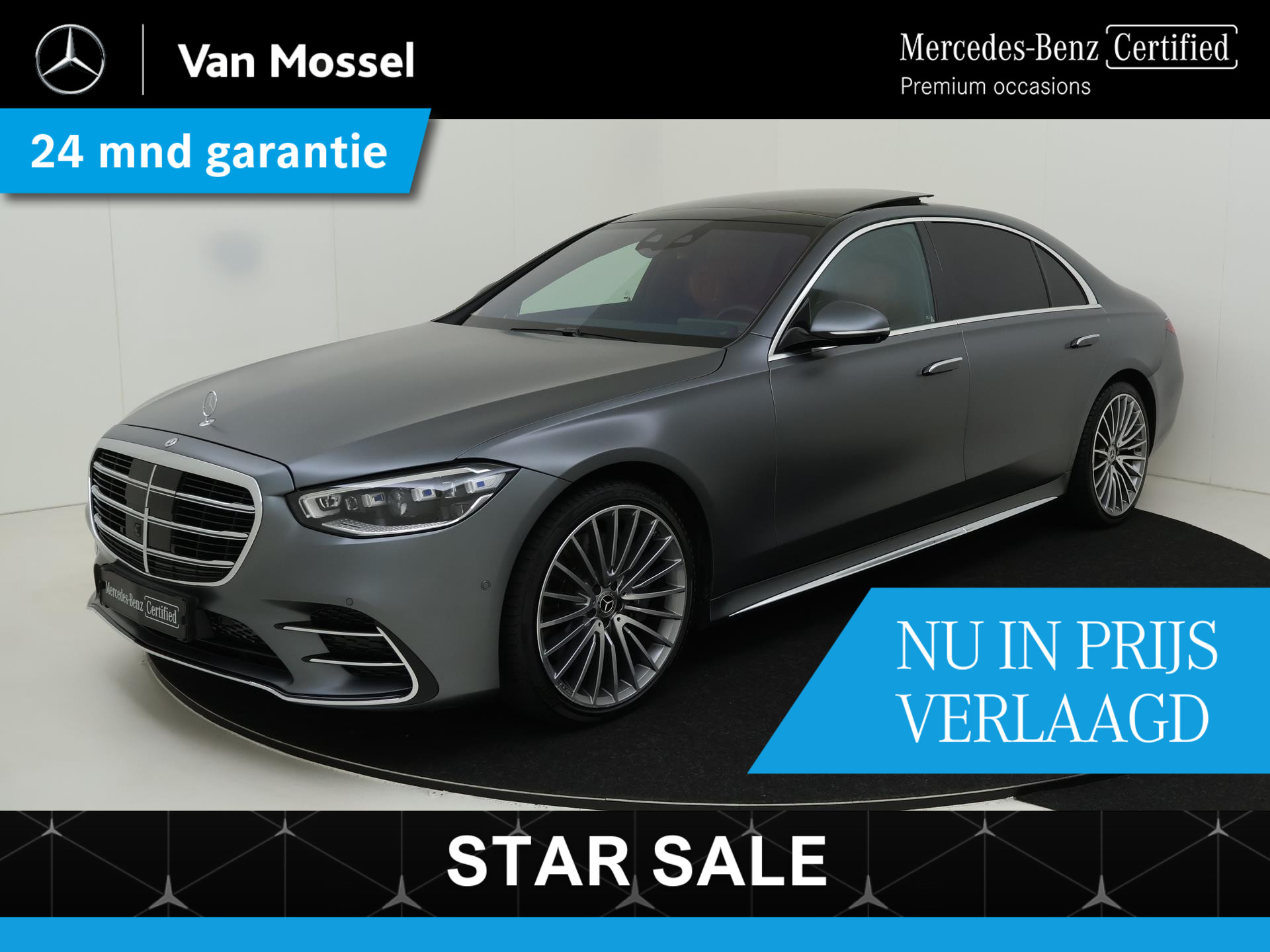 Mercedes-Benz S-Klasse 400d 4MATIC Lang AMG Line Panoramadak / First Class/ Burmester 4D/ Memory stoelen/ 21 Inch/ UNIEK!