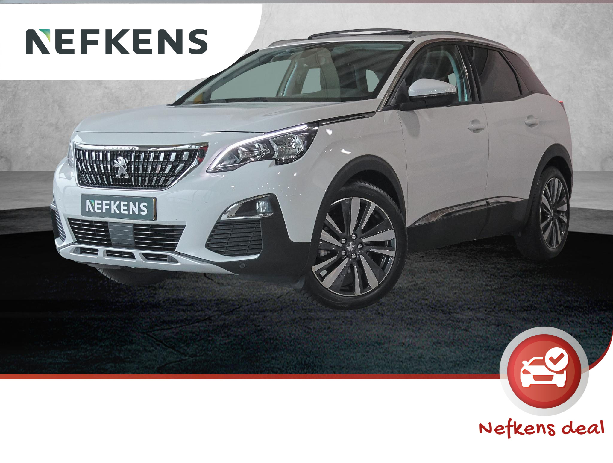 Peugeot 3008 130pk P.T. Premium (1ste eig./Glazen dak/LEER/19"LMV/Electr.klep/Cameras/Keyless)