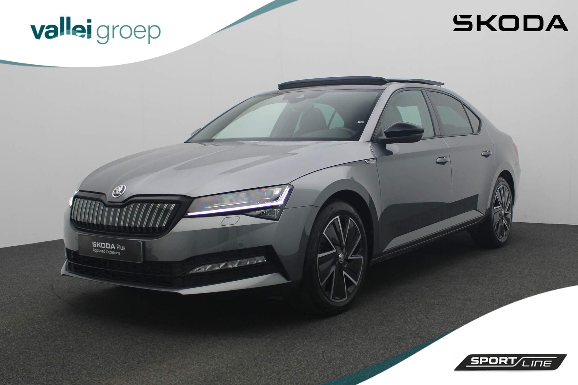 Škoda Superb 1.4 TSI iV PHEV 218PK DSG Sportline Business | Pano | Matrix LED | Geheugenstoelen | 360 Camera | Leder/alcantara | Navi | Stoelverwarming