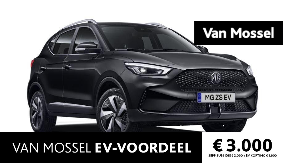 MG ZS-EV Long Range Luxury 70 kWh Pebble Black ACTIE voorraad registratiekorting / ( Subsidie particulier € 2.000,= ) diverse kleuren op voorraad !!!!