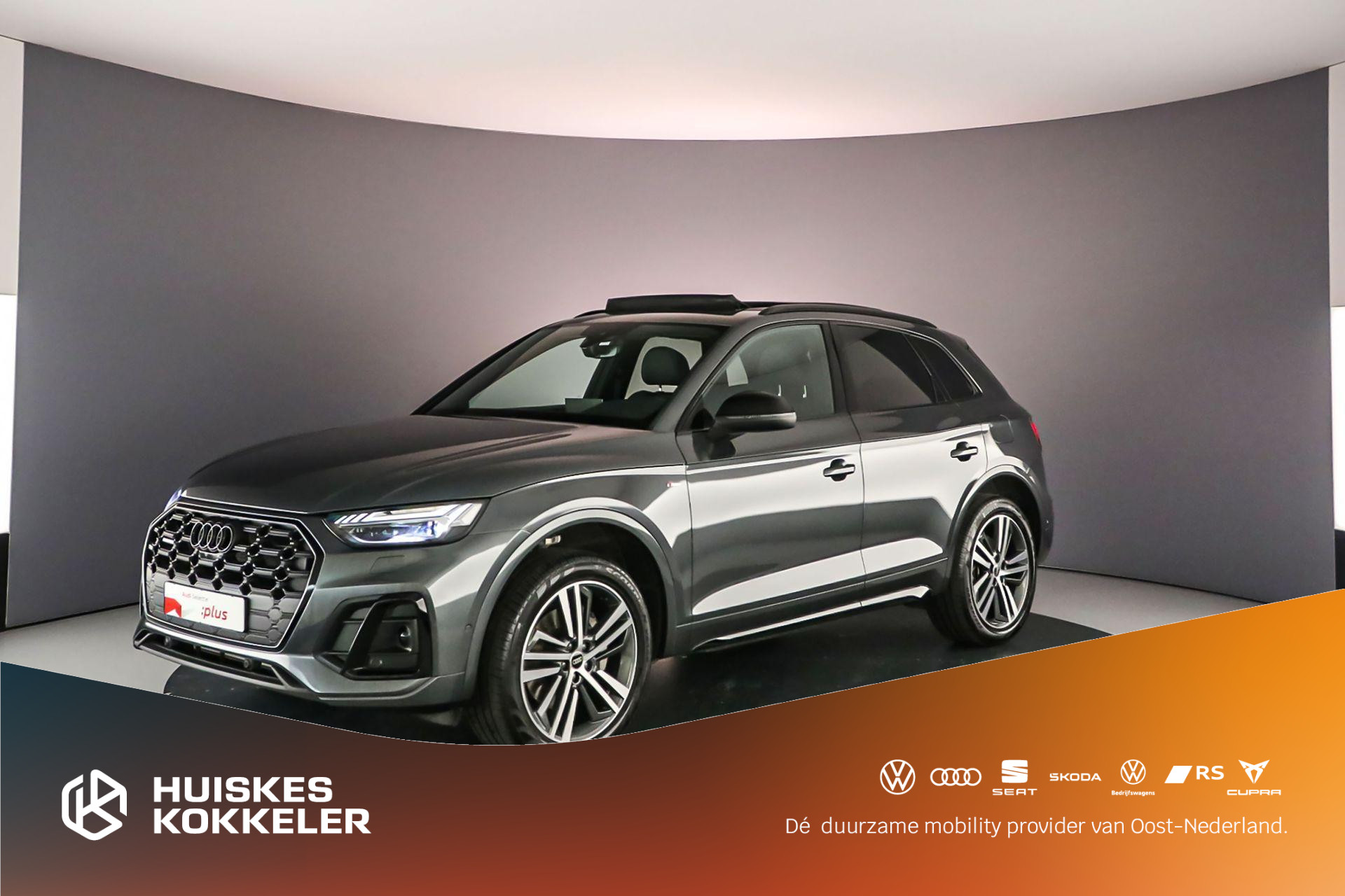 Audi Q5 S Edition Competition 50 TFSI e | Trekhaak | Pano | 360 Cam | Adapt. Cruise | Audi Sound | Dodehoek | 20 inch |