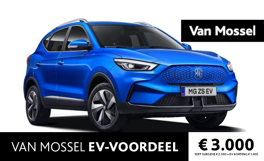 MG ZS-EV Long Range Luxury 70 kWh Como Blue  ACTIE voorraad registratiekorting / ( Subsidie particulier € 2.000,= ) diverse kleuren op voorraad !!!!