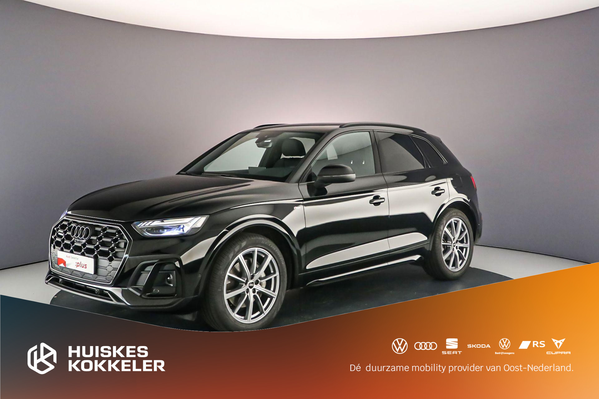 Audi Q5 S Edition Competition 55 TFSI e | Pano | B&O | Luchtvering | 360cam | Trekhaak | Adapt. Cruise | Akoestisch Glas |