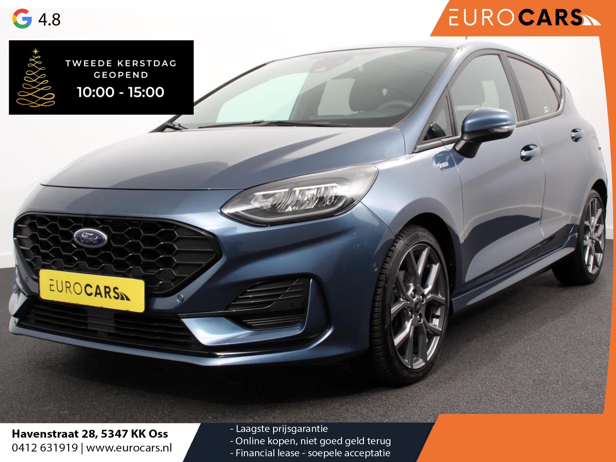 Ford Fiesta 1.0 EcoBoost 101pk ST-Line | Navigatie | Apple Carplay/Android Auto | Cruise Control | Stoel- en stuurverwarming | Verwarmde voorruit | Getinte ramen