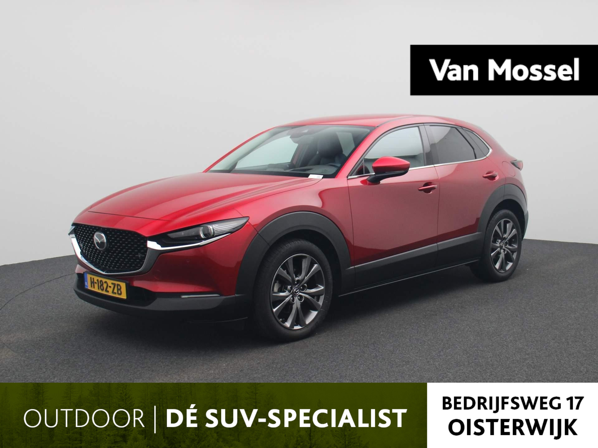 Mazda CX-30 2.0 e-SkyActiv-X M Hybrid Luxury | AUTOMAAT | NAVIGATIE | HEAD UP DISPLAY | ACHTERUITRIJCAMERA | BOSE AUDIO | ELEKTRISCHE ACHTERKLEP | LED KOPLAMPEN | ADAPTIVE CRUISE CONTROL | LEDER | STUUR+STOELVERWARMING | ELEKTRISCHE BESTUURDERSSTOEL MET GEHEUGEN |