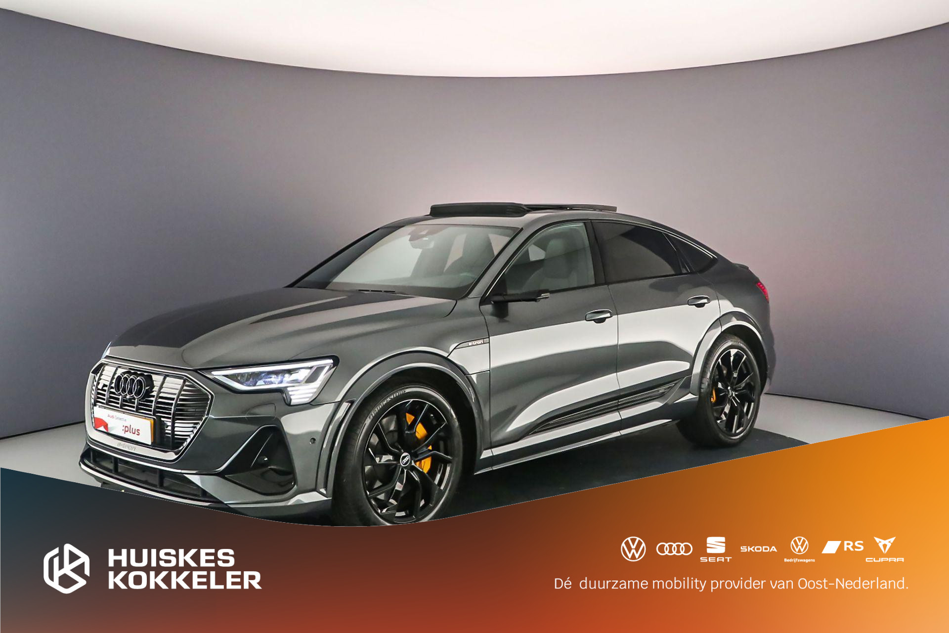 Audi e-tron Sportback S 503pk | Pano | B&O | Head Up | Carbon | Nachtzicht | Servo | Tour/City |