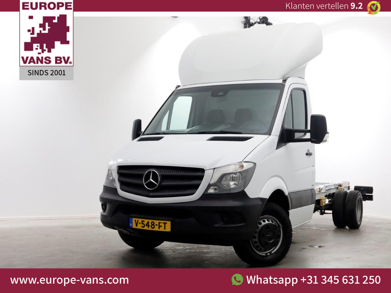 Mercedes-Benz Sprinter 519 CDI 3.0 V6 190pk Euro6 Maxi Chassis Cabine/Fahrgestell WB432 04-2017