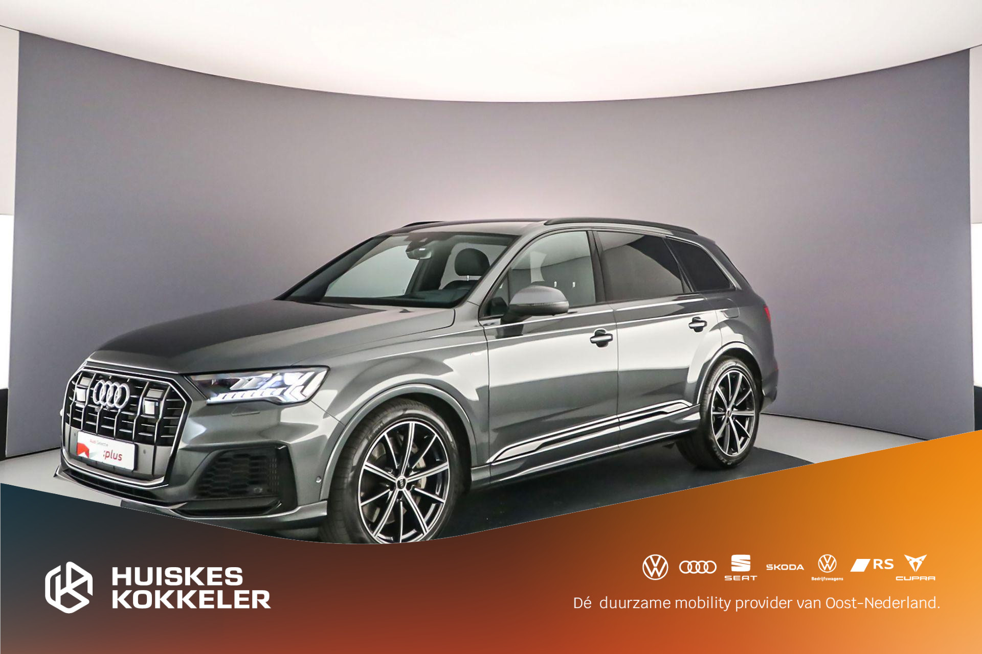 Audi Q7 55 TFSI e quattro Pro Line S | Pano | Head Up | B&O | Trekhaak | Matrix LED | 360cam | Parkeerassist | S-Line | Optiek Zwart |