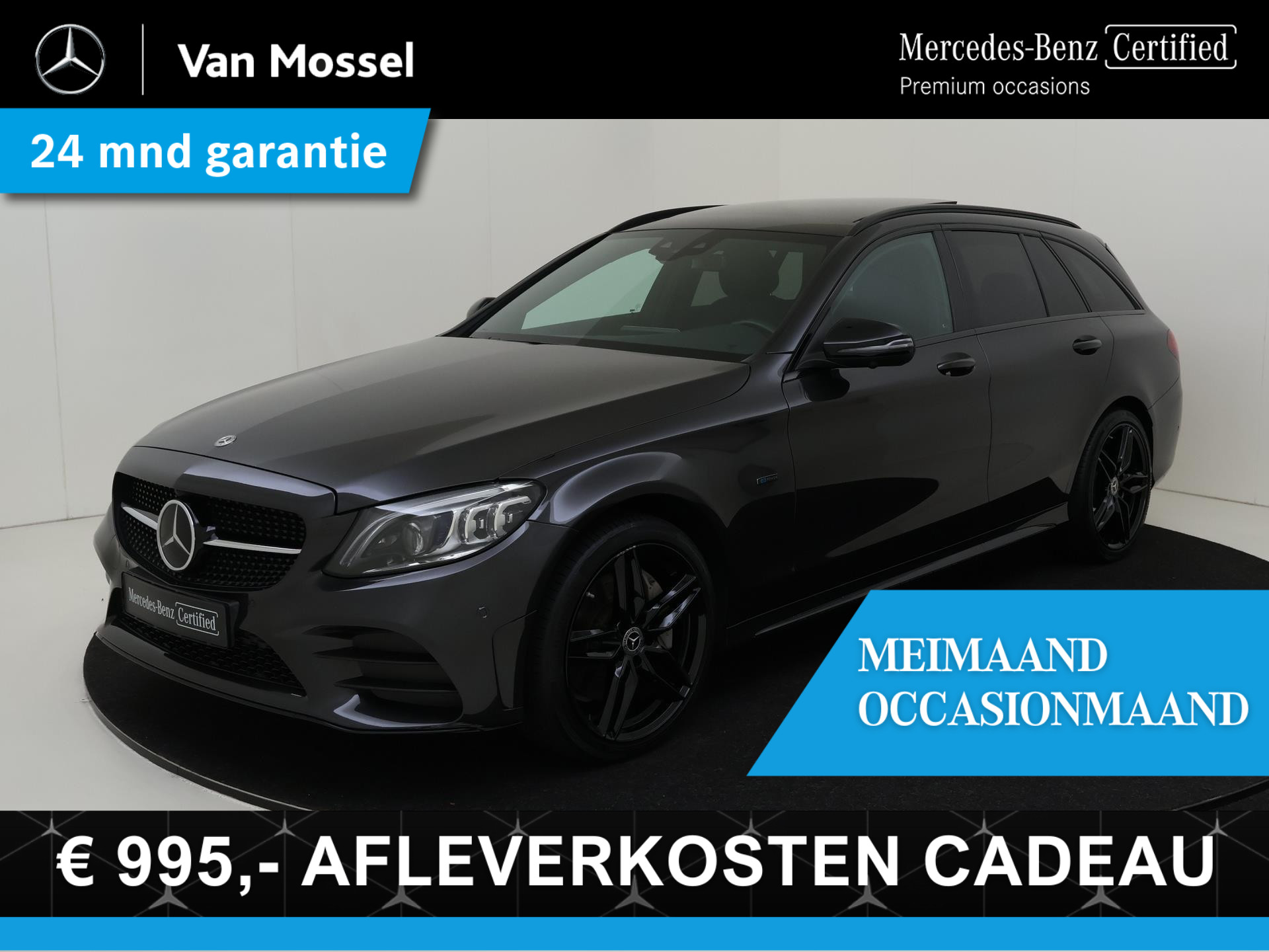 Mercedes-Benz C-Klasse Estate 300 e Business Solution AMG Limited / Stoelverwarming / Panaroma-schuifdak / Night-Pakket / Easypack-Achterklep /