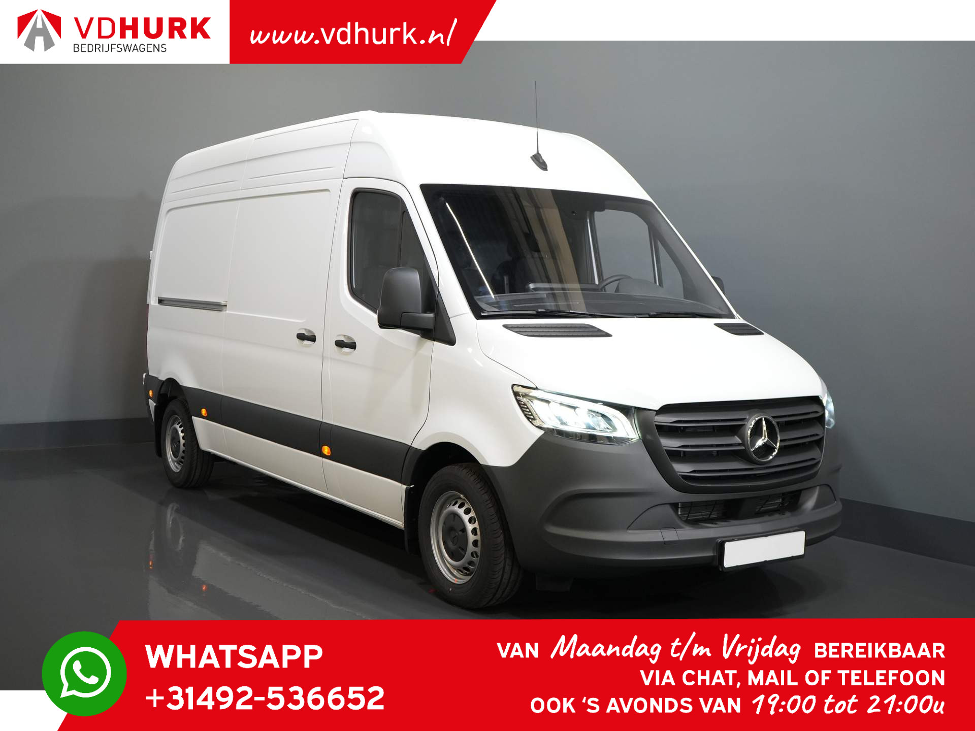 Mercedes-Benz Sprinter 12x! Aut. L2H2 LED/ Standkachel/ Stoelverw./ Climate/ Carplay/ Camera/ Cruise/ Trekhaak