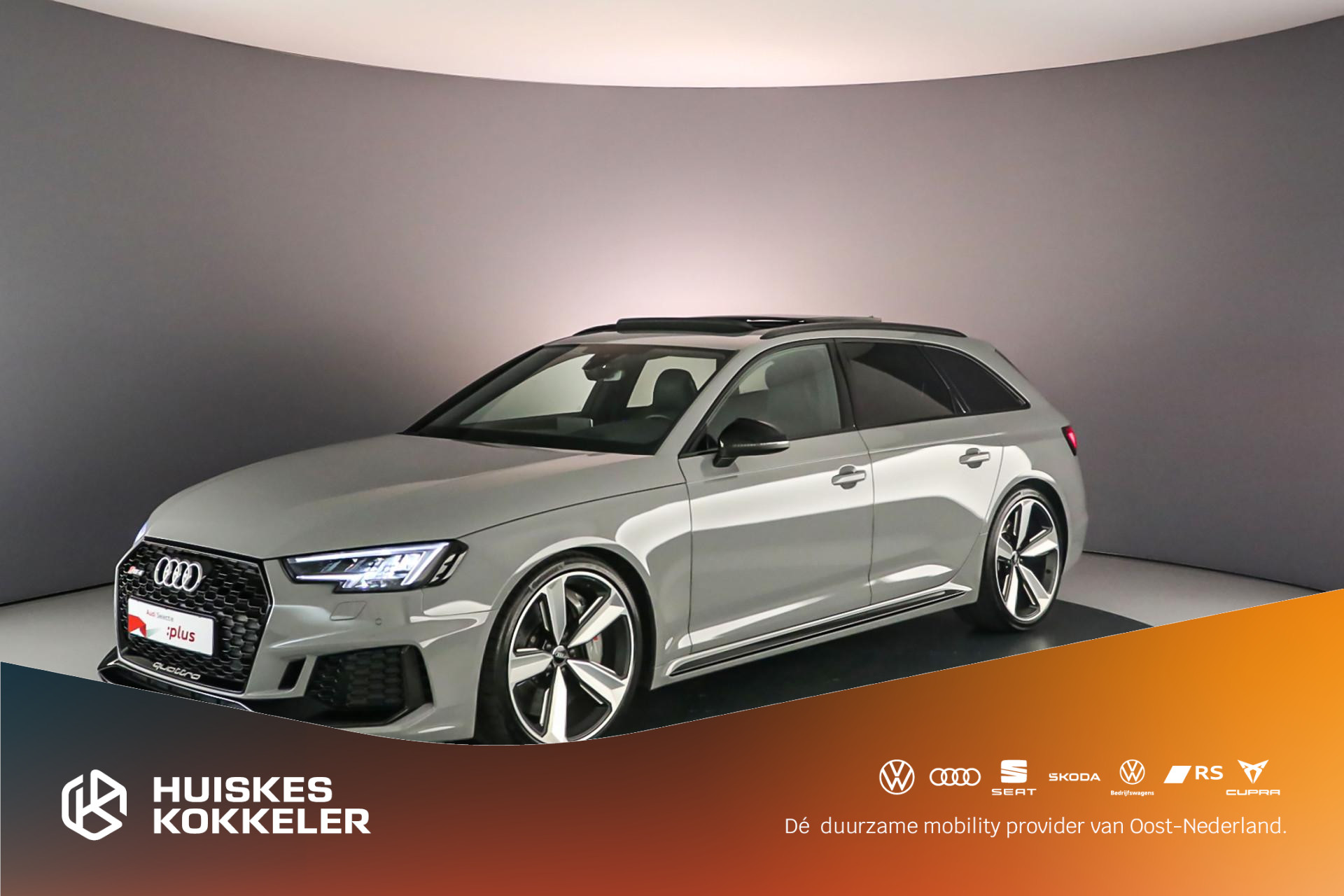 Audi RS4 Avant 2.9 V6 450pk | Pano | Keramisch | B&O | Head Up | Leder | Dynamic Pack | Massagestoelen | 20 inch | Adapt. Onderstel |