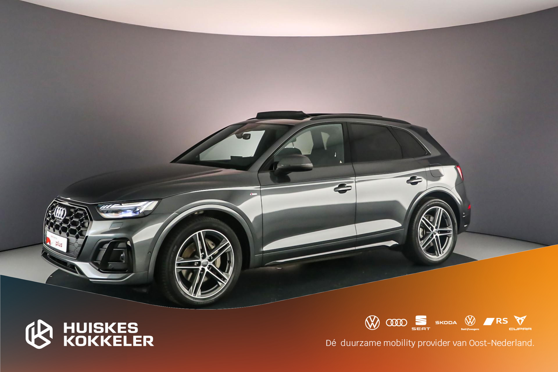 Audi Q5 S Edition 50 TFSI e | Pano | Luchtvering | Trekhaak | Tour Pack | Parking Pack | 360cam |  Matrix | Audi Sound | Parkeerassist |