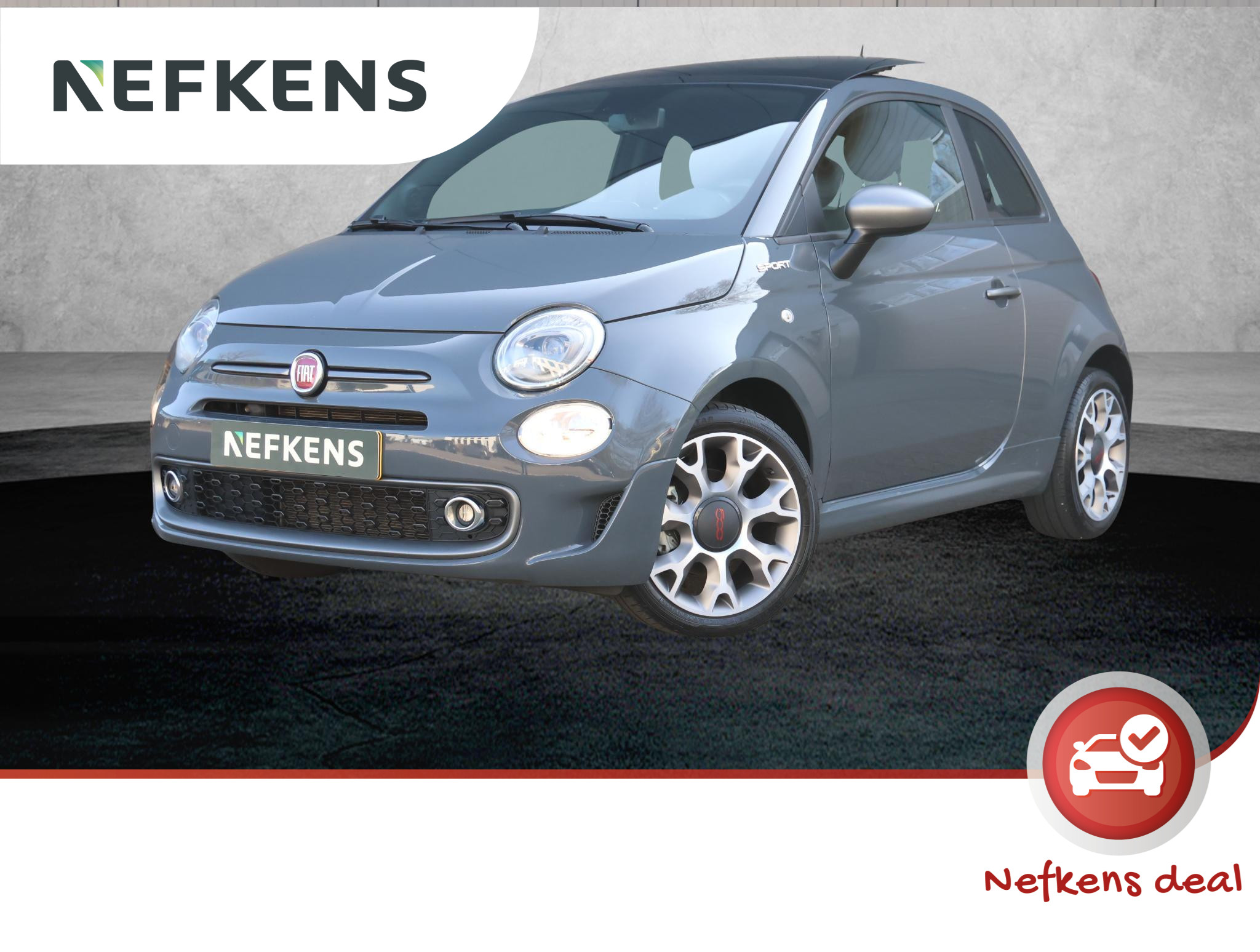 Fiat 500 1.0 Hybrid Sport | Schuif/kanteldak | 7"scherm | Navigatie | Climate Control