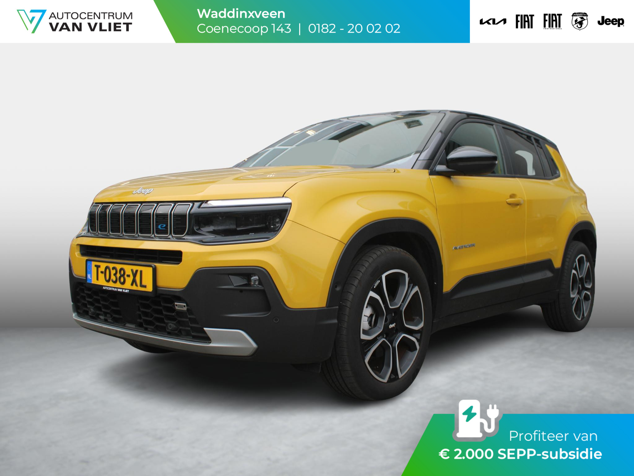 Jeep Avenger 1st Edition 54 kWh | Adapt. Cruise | 18" | Navi | Stoelverwarming | Camera | Bicolore | Sepp € 2.000,-