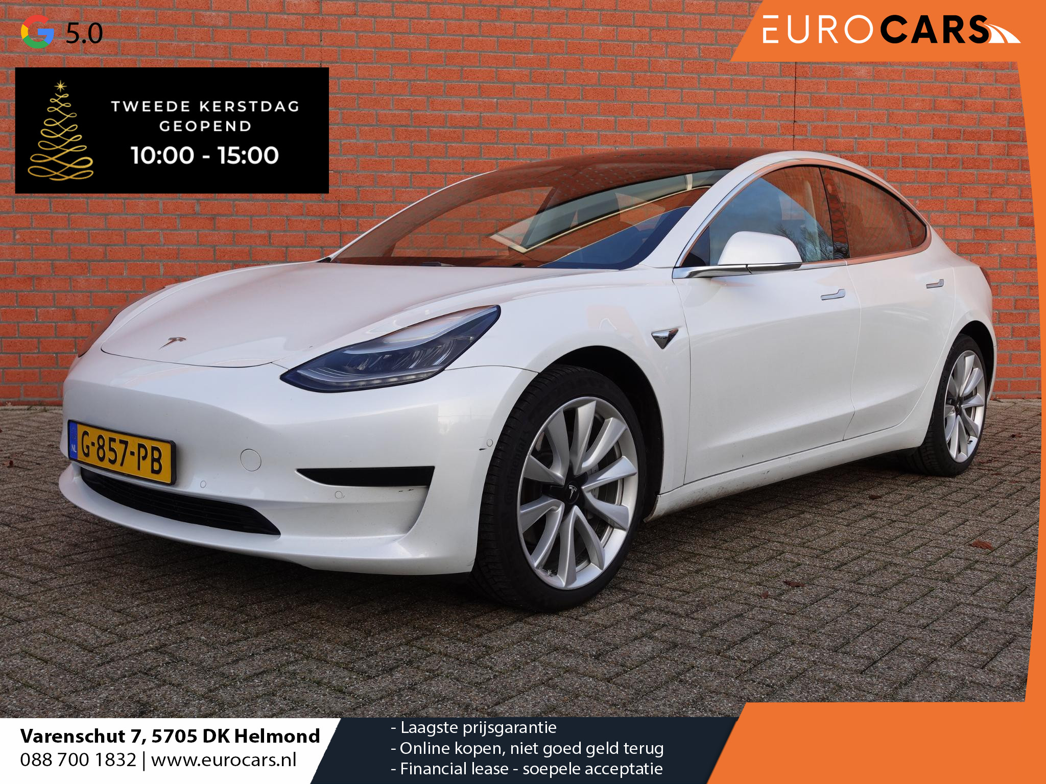 Tesla Model 3 Standard RWD Plus 60 kWh Autopilot Airco Leder Panoramadak PDC VA Camera 19" Sport Wheels