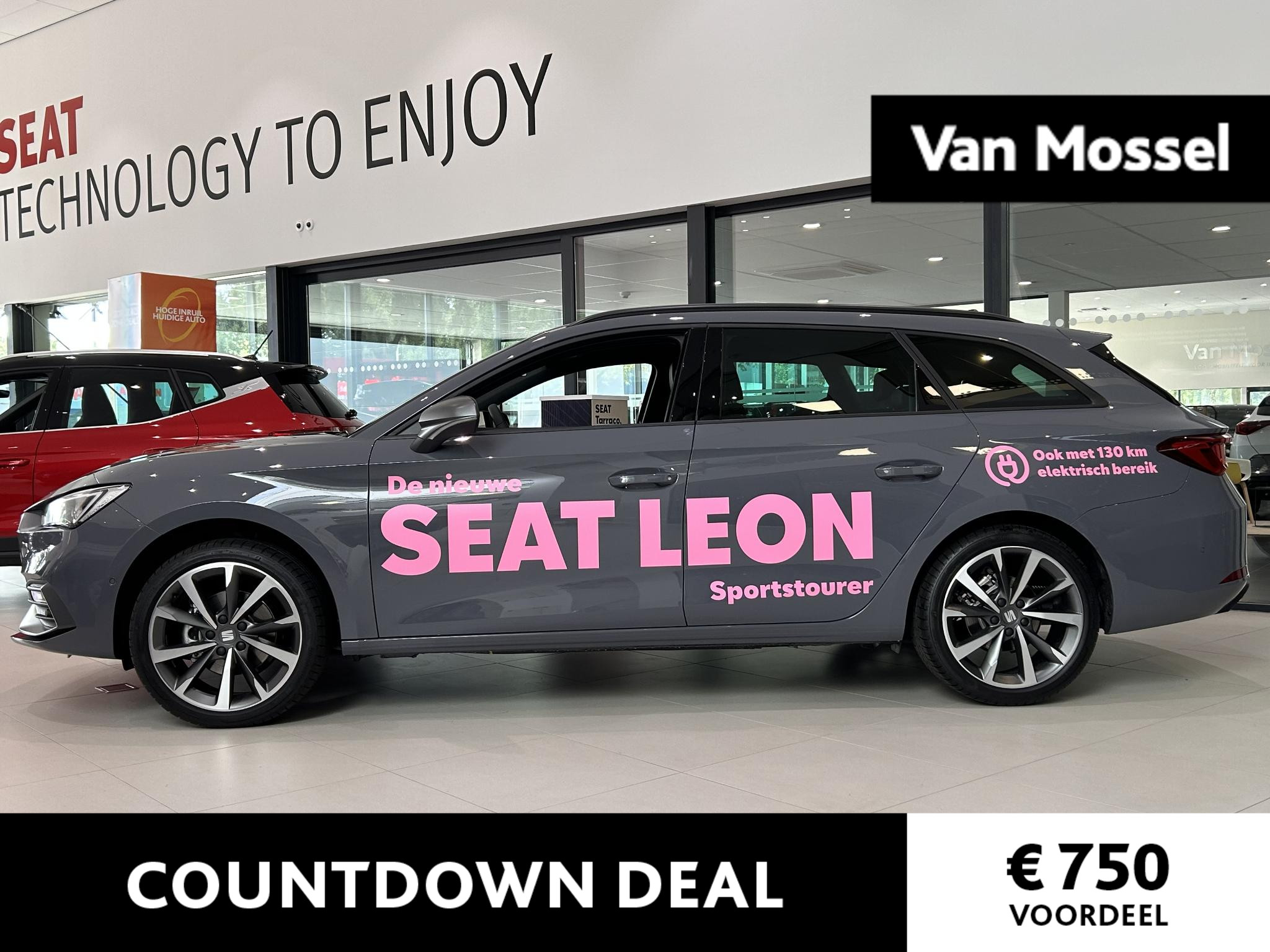 SEAT Leon Sportstourer 1.5 eTSI FR Business Intense 150 PK | NIEUW MODEL | DEMO | Adaptive Cruise Control | Apple CarPlay™ & Android Auto™ | Achteruitrijcamera | Parkeersensoren Voor & Achter | 18" Lichtmetalen Velgen