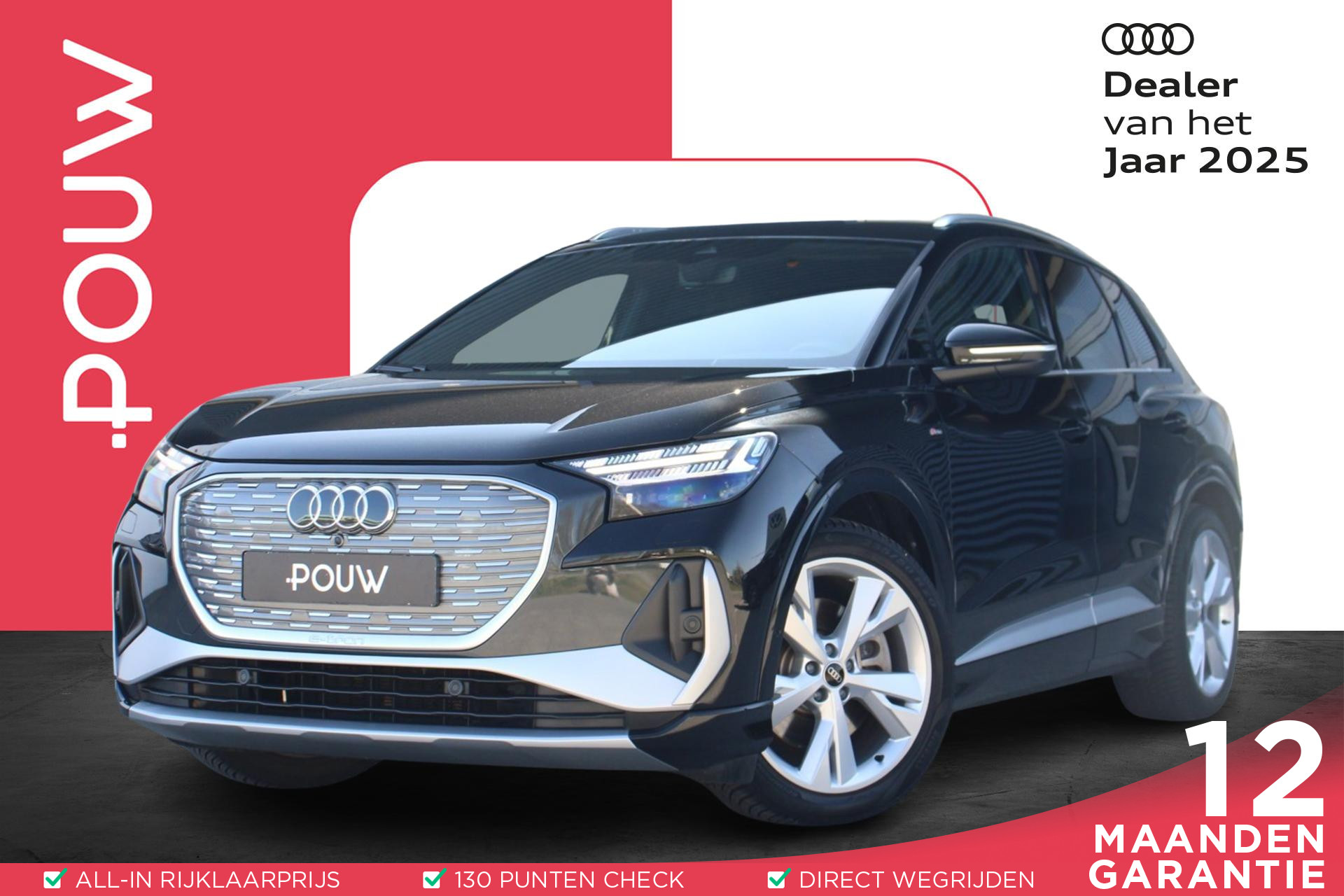 Audi Q4 e-tron 40 204pk S Edition 77 kWh | Trekhaak Wegzwenkbaar | Adaptieve Cruise Control | Stoelverwarming Voor | Dodehoek Sensor