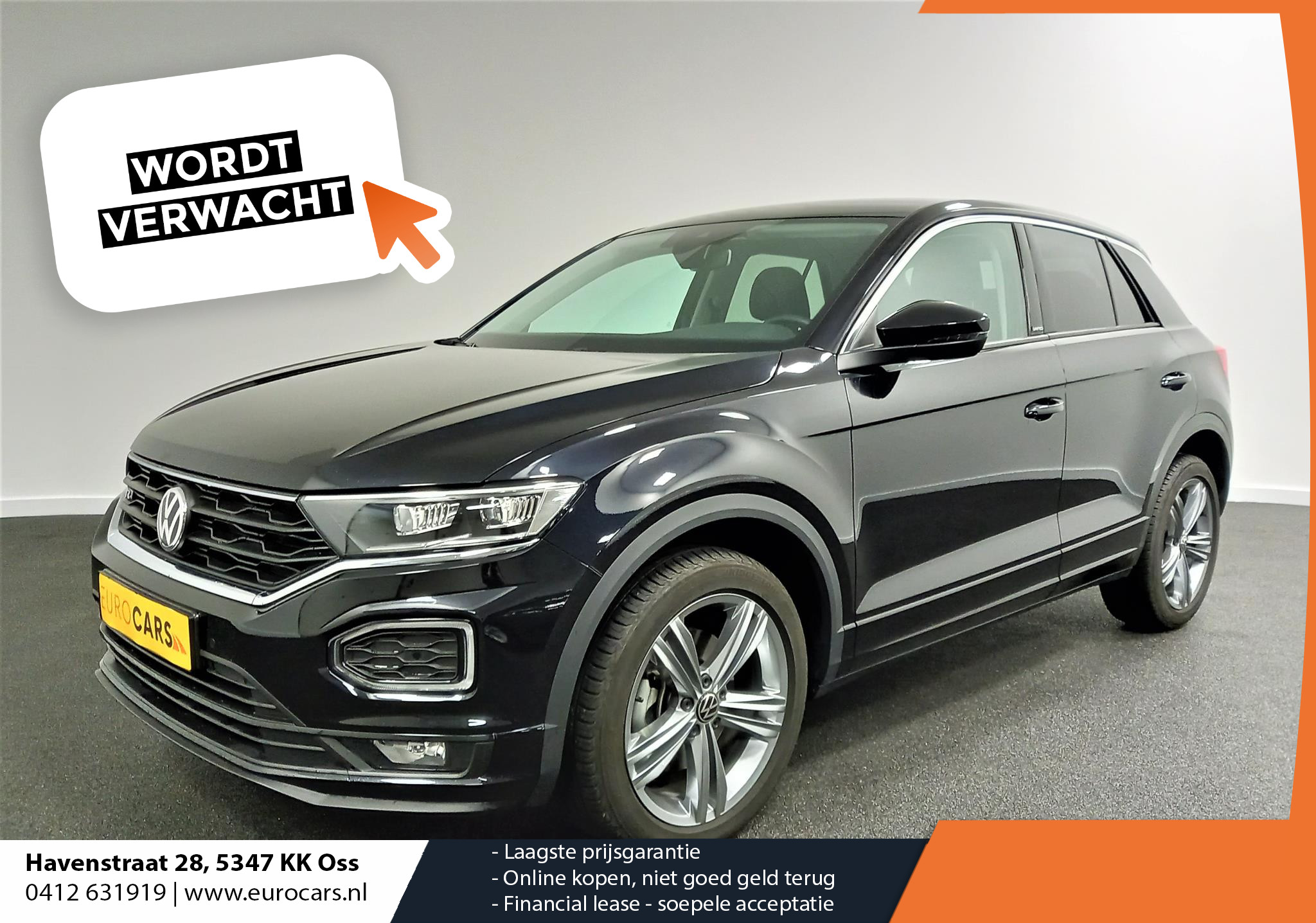 Volkswagen T-Roc 1.5 TSI DSG United R-Line | Navigatie | Parkeersensoren | 19 Inch Lichtmetalen velgen | Lane Assist | Adaptive Cruise Control met follow to stop |