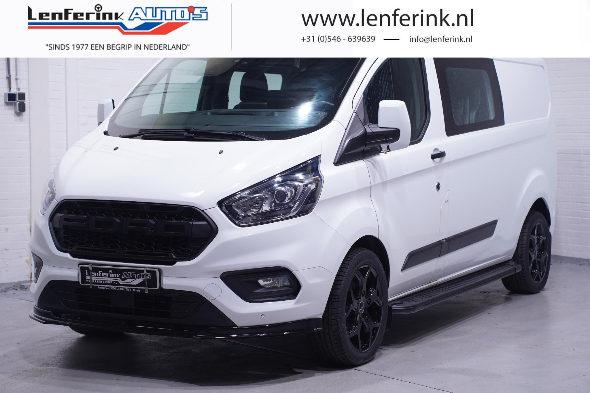 Ford Transit Custom 2.0 TDCI 130 pk Dubbel Cabine Edition 6-Zits Navi, Camera, 18" LMV, Raptor Grille, Treeplanken