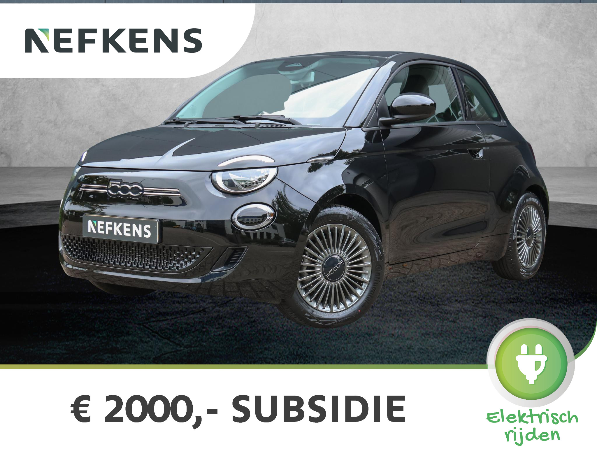 Fiat 500 Icon 42 kWh 3-fase Carplay | Climate | Cruise | Navigatie | PDC | 16'' LMV