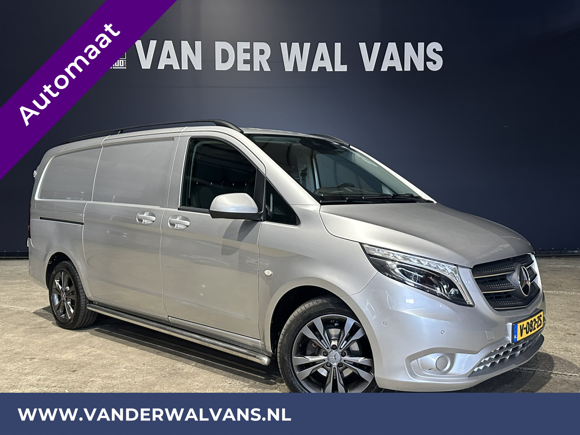 Mercedes-Benz Vito 116 CDI 164pk Automaat L2H1 Euro6 Airco | LED Koplampen | Camera | 2500kg trekhaak | LM Velgen sidebars, dakrails, cruisecontrol, navigatie, camera, parkeersensoren, bijrijdersbank