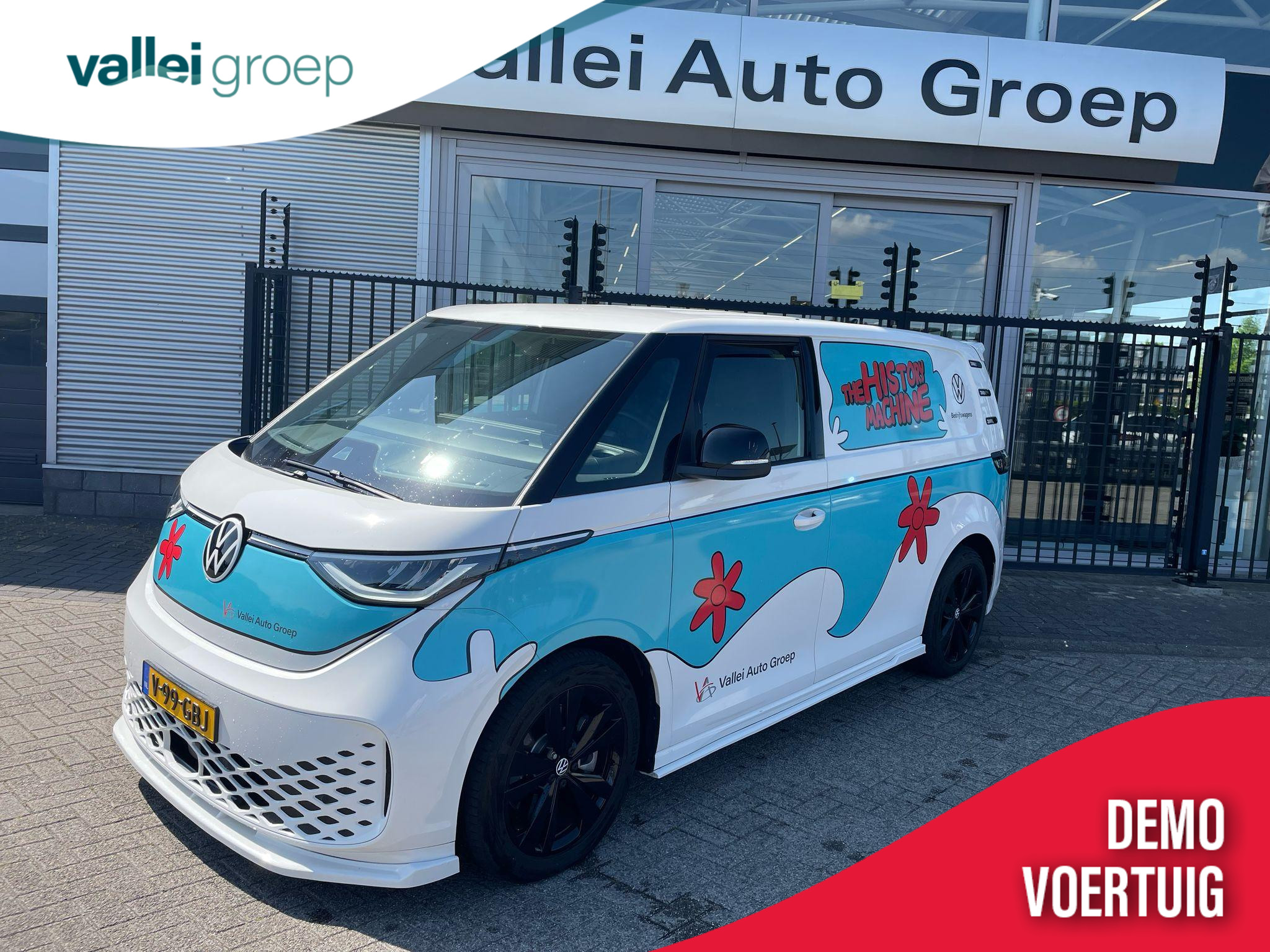 Volkswagen ID. Buzz Cargo 77 kWh | Airco | Trekhaak wegklapbaar | 20" lm velgen | Lederen bekleding | stoelverwarming | Volledige betimmering laadruimte | Spoilerpakket | Armsteunen voorstoelen | Assistentiepakket plus |