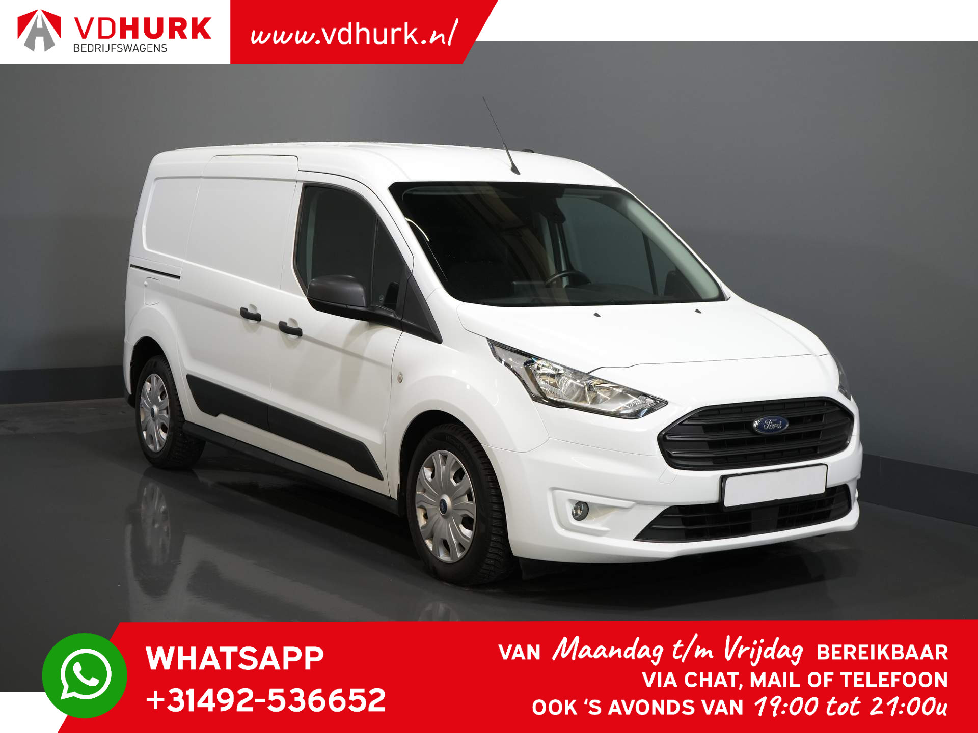 Ford Transit Connect L2 1.5 TDCI 100 Pk Aut. 3pers./ Standkachel/ Stoelverw./ Carplay/ PDC/ Camera/ Cruise/ Airco