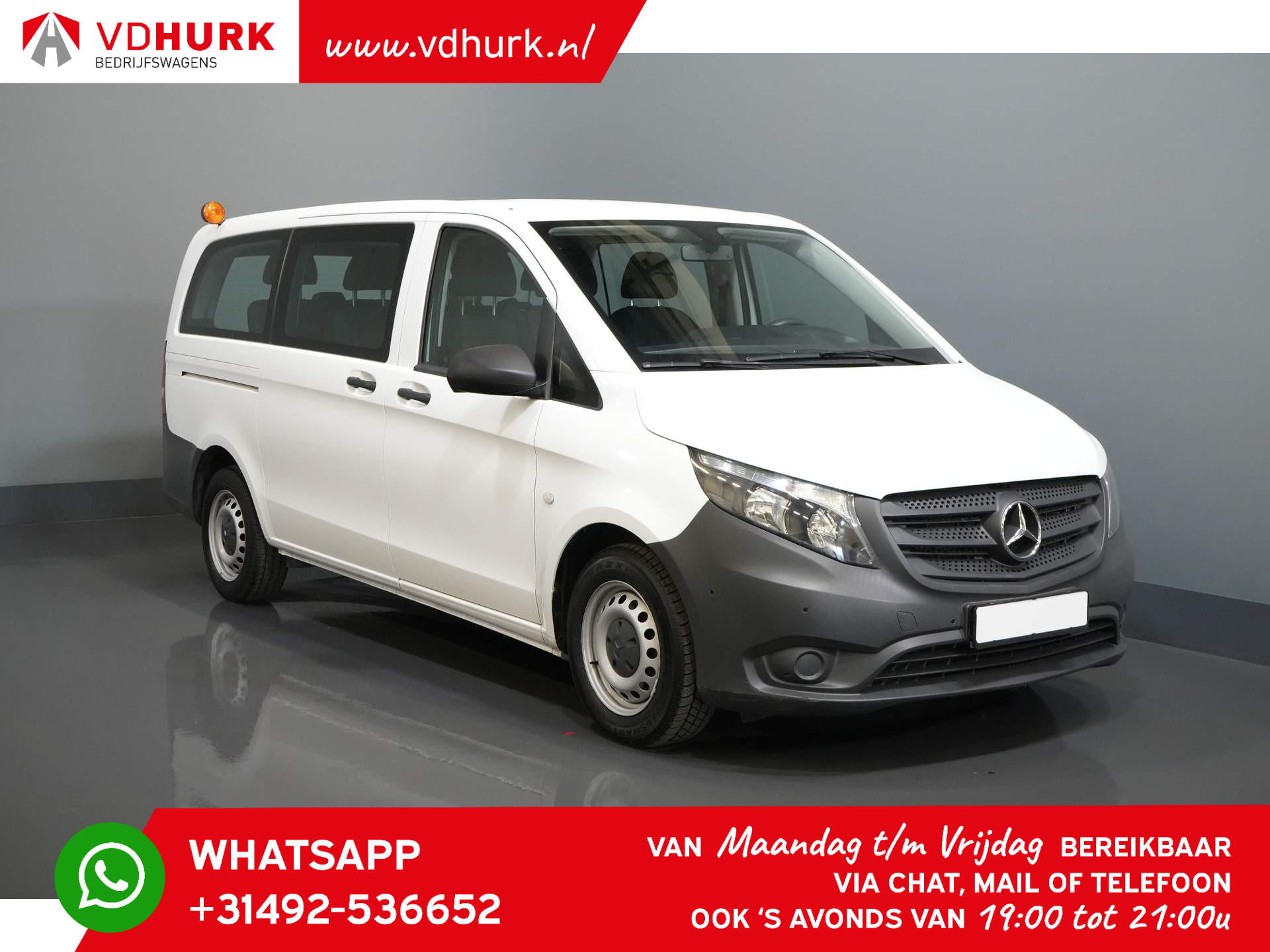 Mercedes-Benz Vito Tourer 110 CDI L2 € 36.934,- incl. BTW/ BPM Combi/ Kombi/ 9 Pers./ 9P/ 9 Persoons/ Navi/ Cruise/ PDC/ Airco