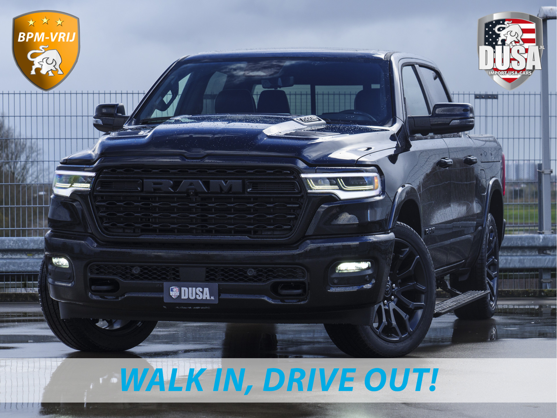 Dodge Ram 1500 | Limited | Night | 3.0L Twin-Turbo I6 | High Output | RAMBOX Passenger Display | 14,4 Touch Screen | Harman Kardon | INCL BPM-VOORDEEL Getoonde accessoires zijn verkrijgbaar tegen meerprijs