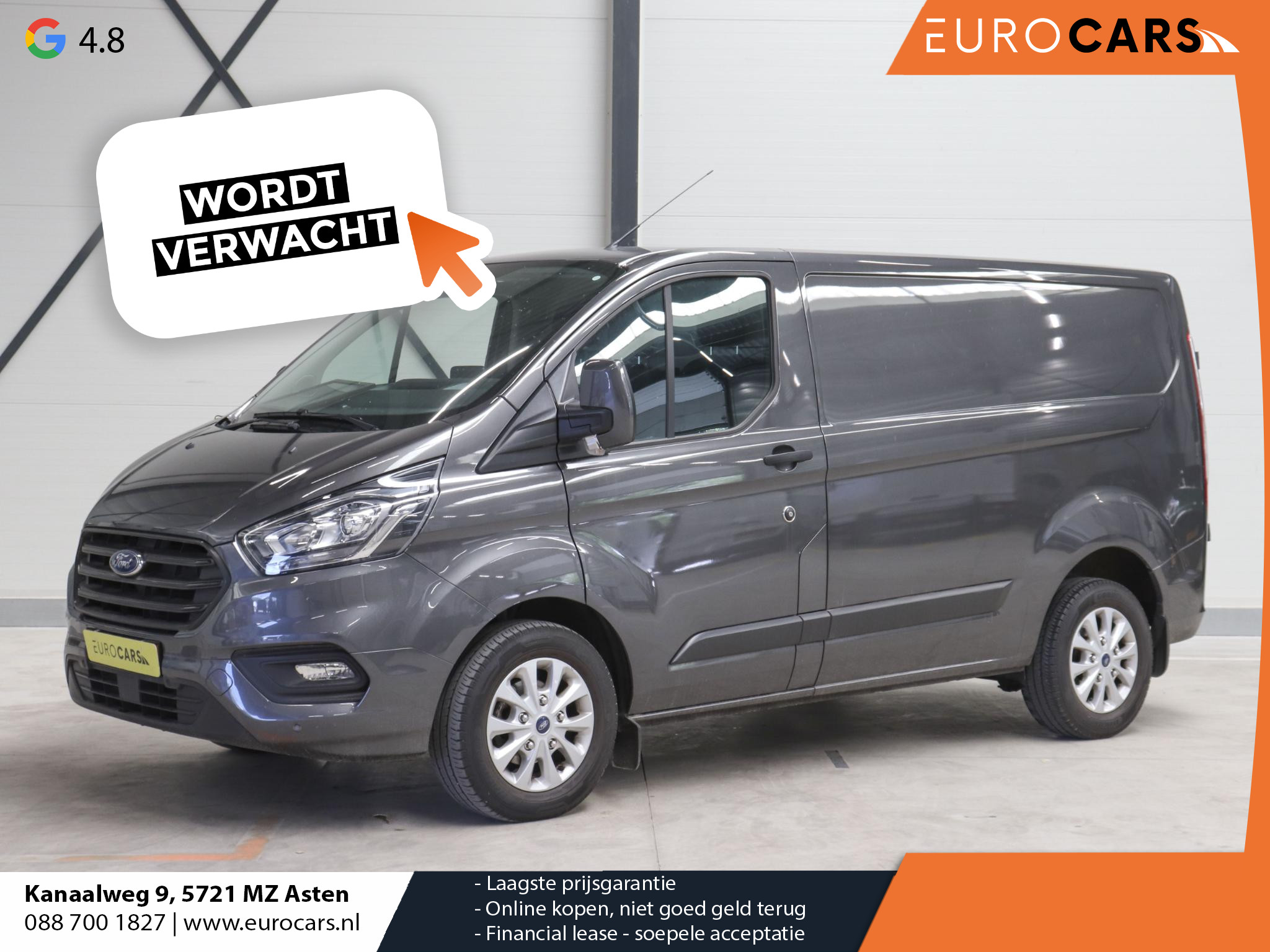 Ford Transit Custom 300 2.0 TDCI L2H1 Trend Automaat Airco Navigatie Cruisecontrol Camera Parkeersensoren