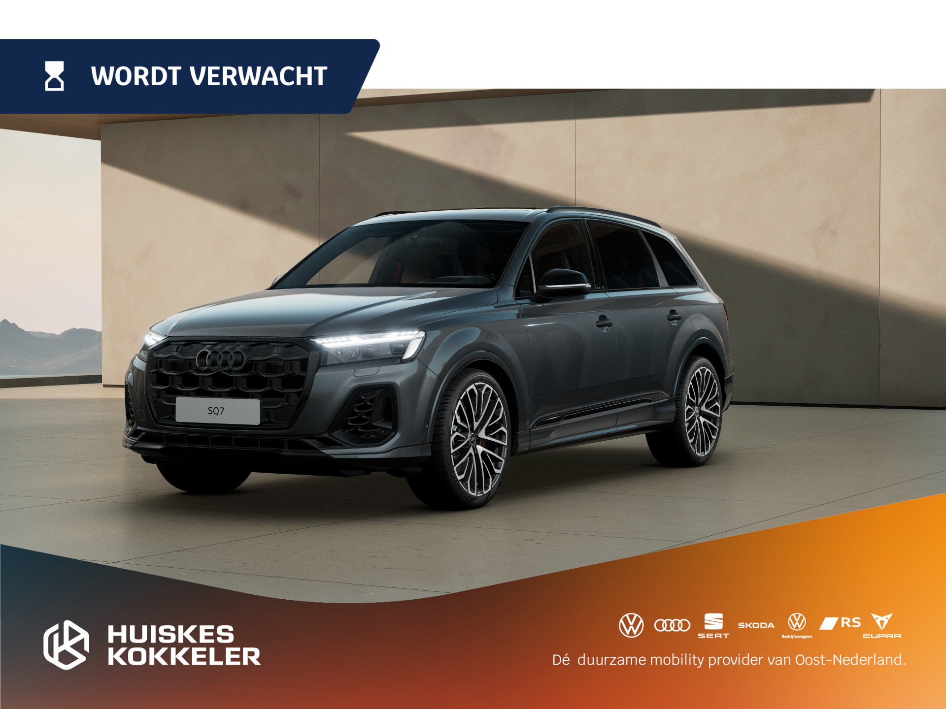 Audi SQ7 507pk 7p | Adv Onderstel | B&O | Pano | Head Up | Laser | Massage | 22 inch | 3de zitrij | Standkachel | Carbon | Sportdiff | Leder | Trekhaak |