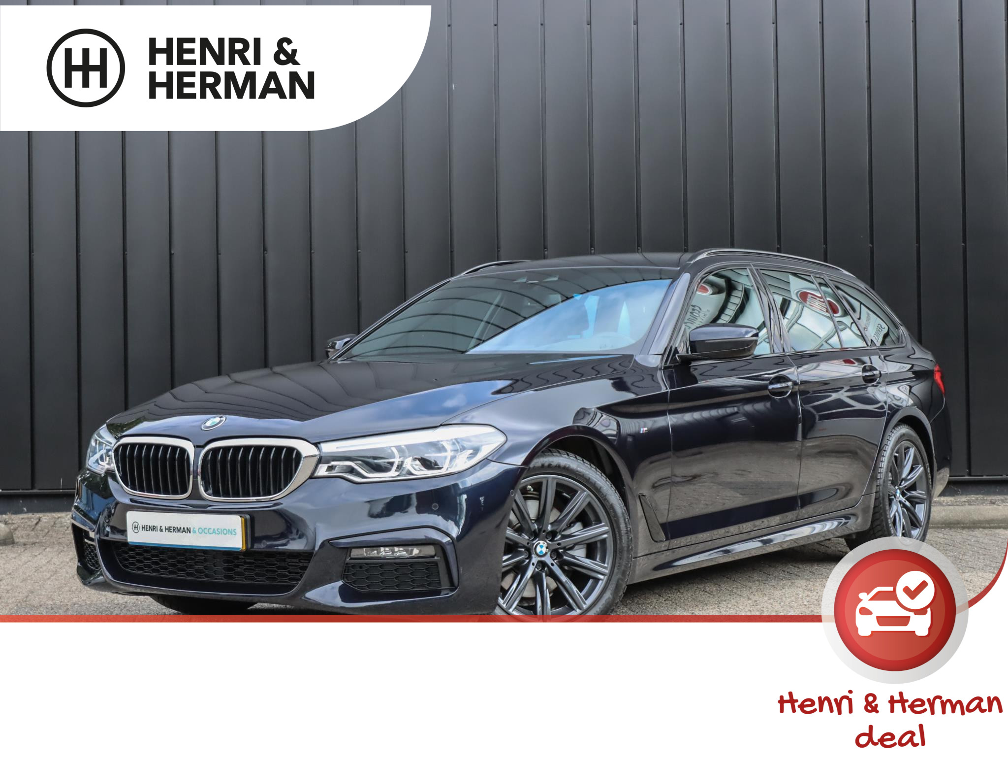 BMW 5 Serie 520i High Executive (1ste eig./LEER/Camera/M-Pakket/T.haak/Electr.klep/LED)