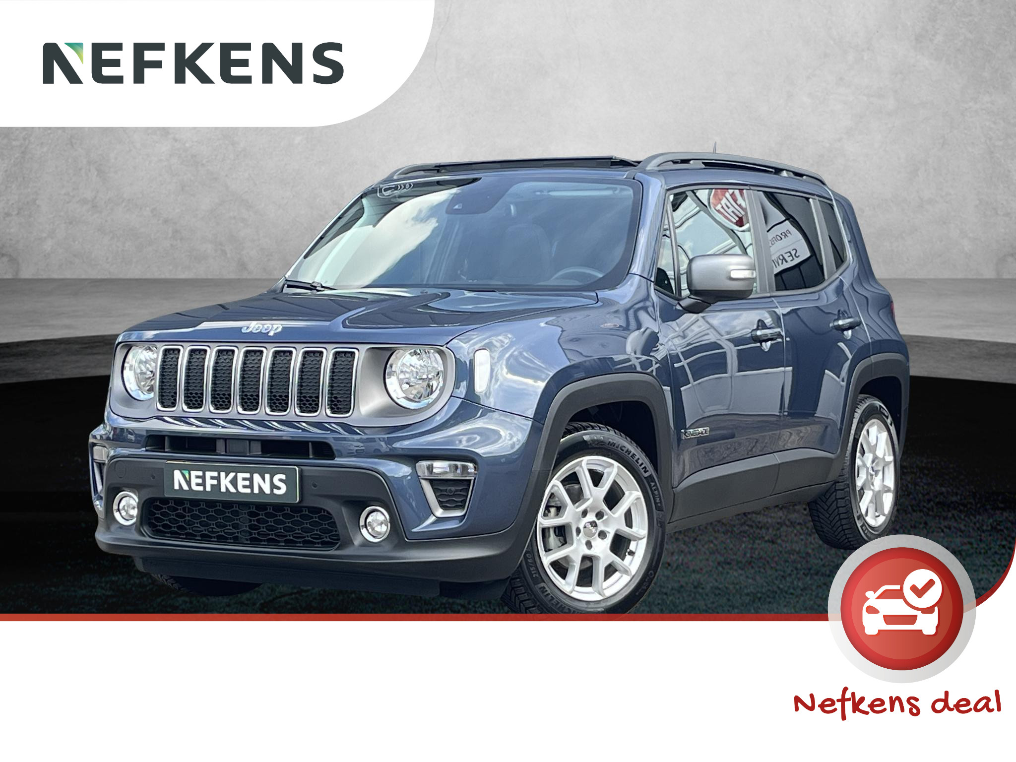 Jeep Renegade 120pk Turbo Limited | 1ste eigenaar | Glazen dak | Parkeersensor VOOR + achter | Climate